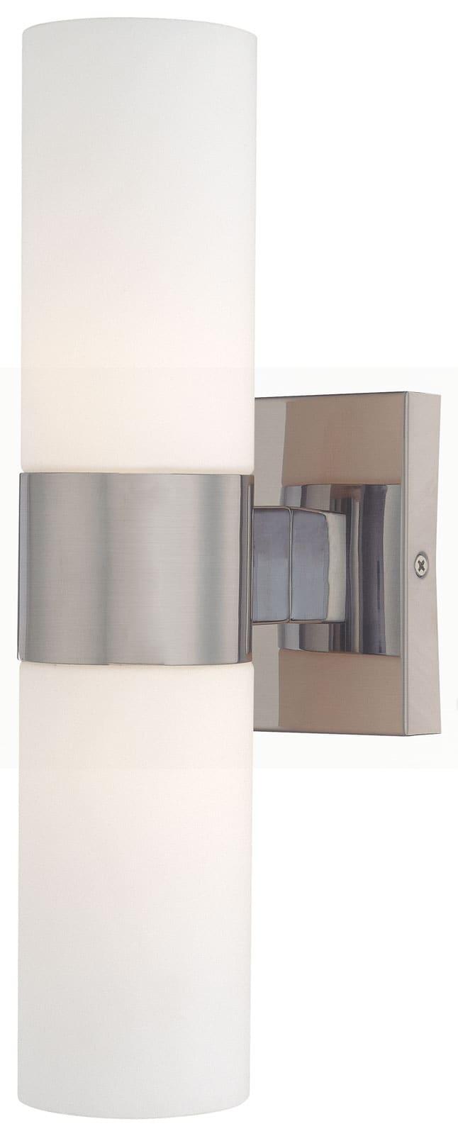 Minka Lavery Andres 13 1/2" High Brushed Nickel 2-Light Wall Sconce