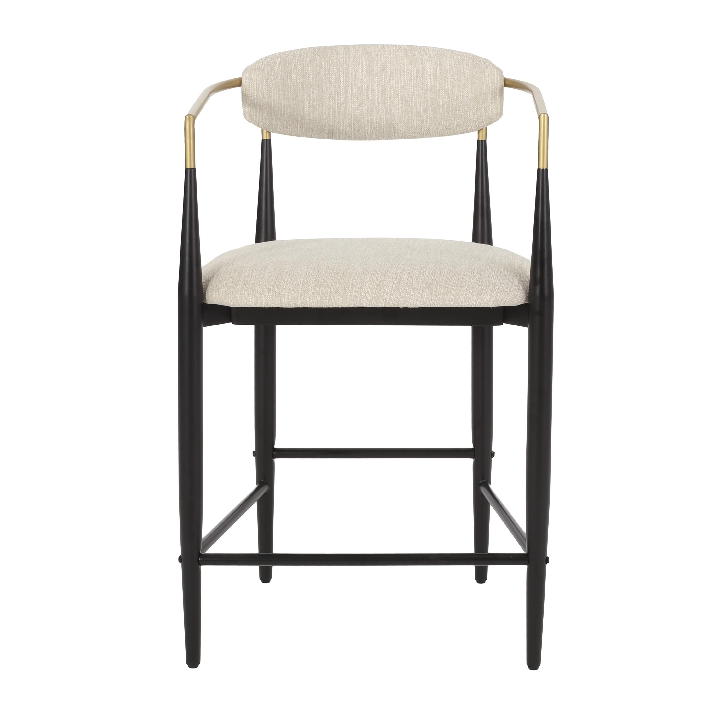 Willa Arlo™ Interiors Maconay Upholstered Counter Stool with Metal Frame (Set of 2)