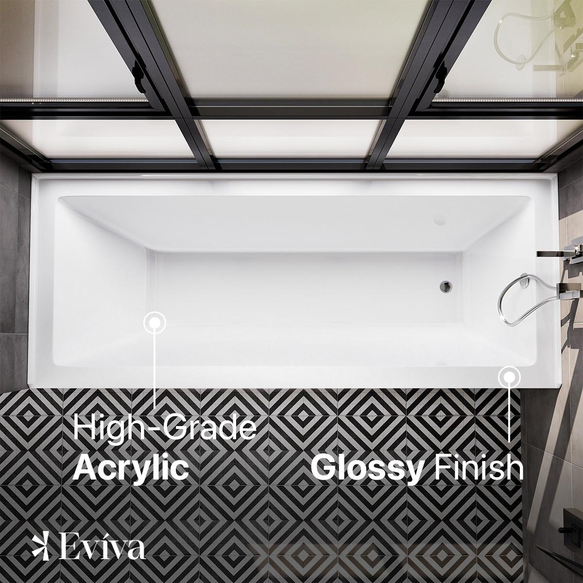 Nova 60'' x 32'' Alcove / Tile In Soaking Acrylic Bathtub