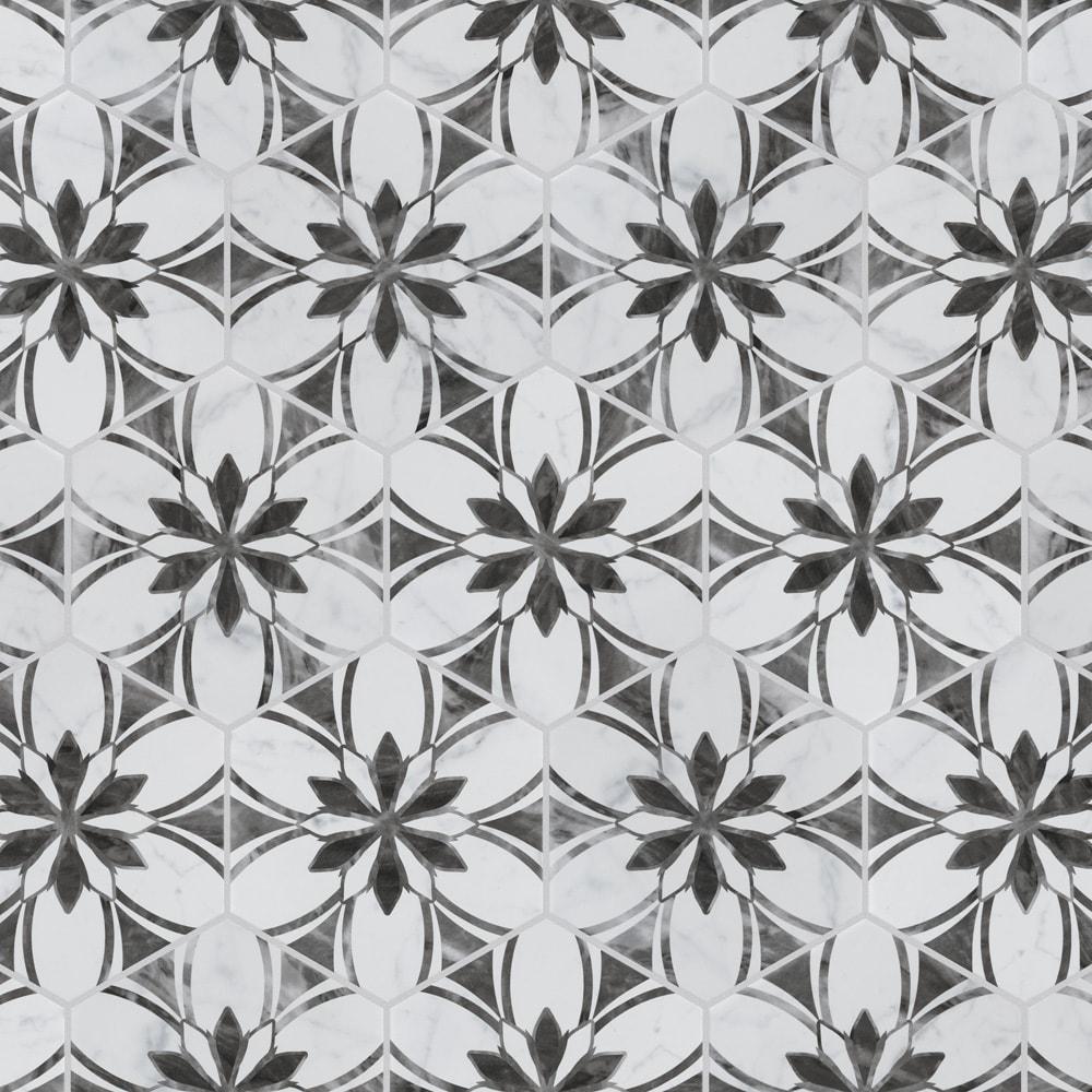 Merola Tile Classico Bardiglio Hex 7" x 8" Porcelain Patterned Wall & Floor Tile