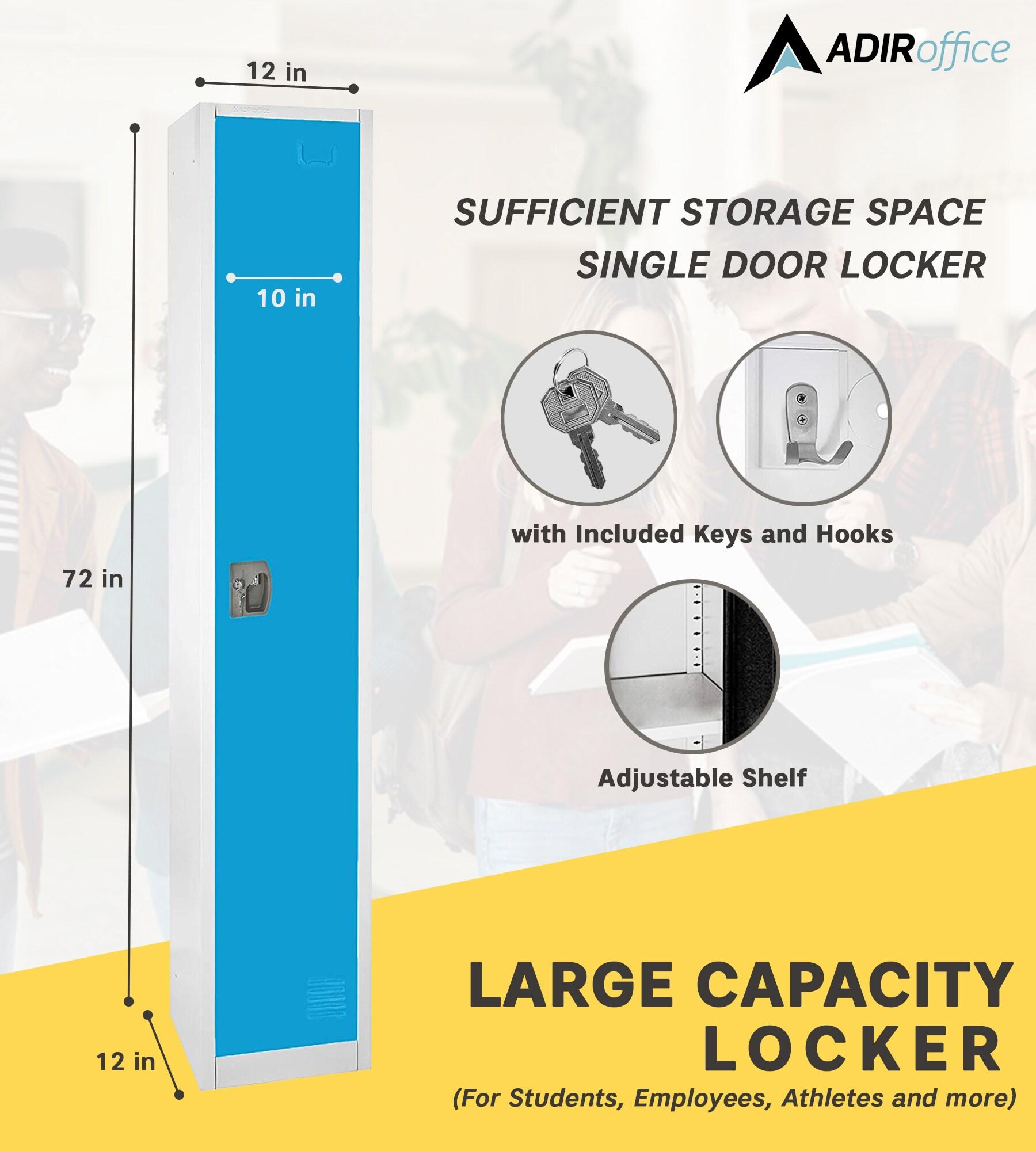 12'' Wide Steel 1-Tier School and Gym Locker (Set of 4)