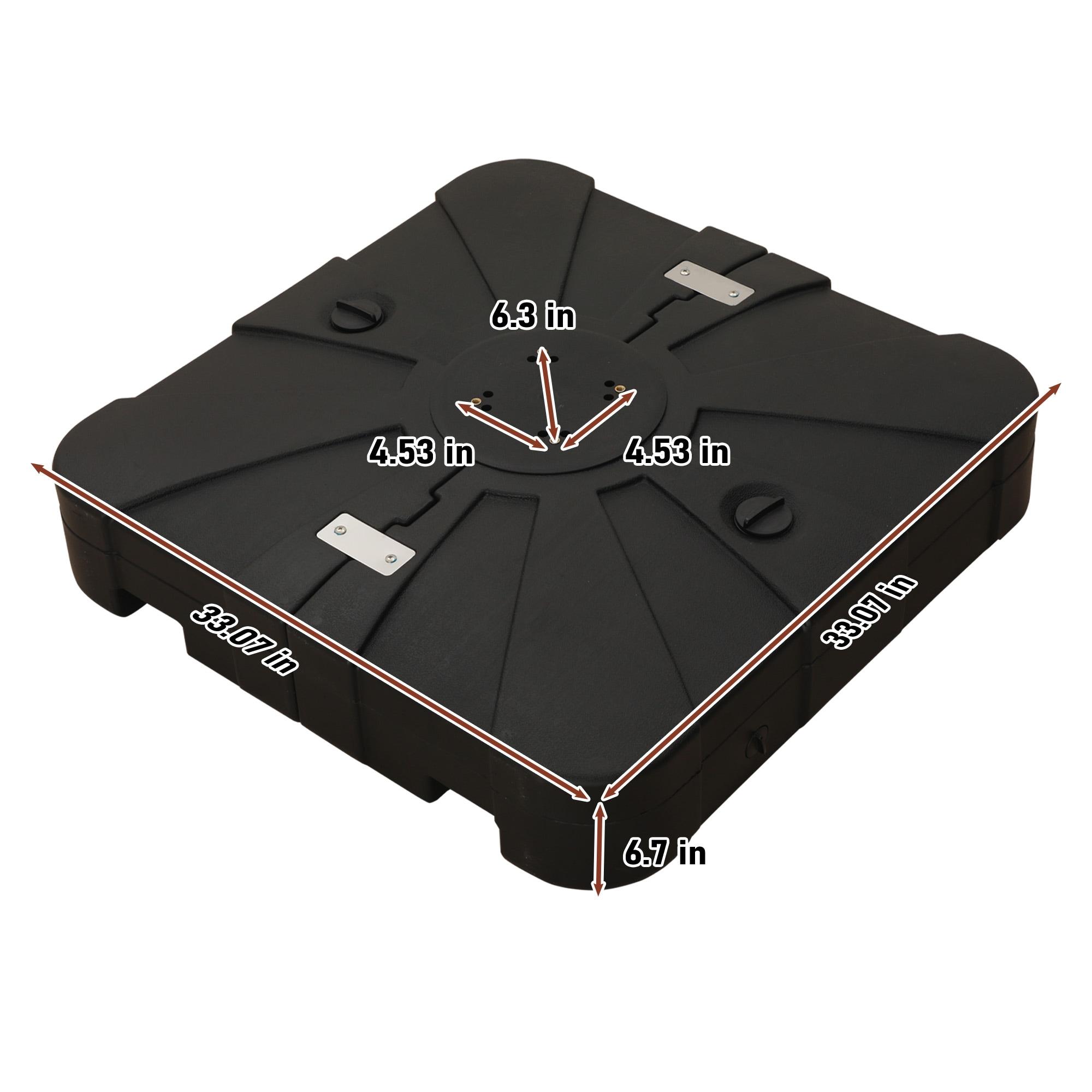 Mondawe 10x13 FT Cantilever Umbrella Large Offset Umbrella with 360°Rotation and LED Light Panel Cantilever Patio Umbrella for Backyard, Pool & Garden, Red