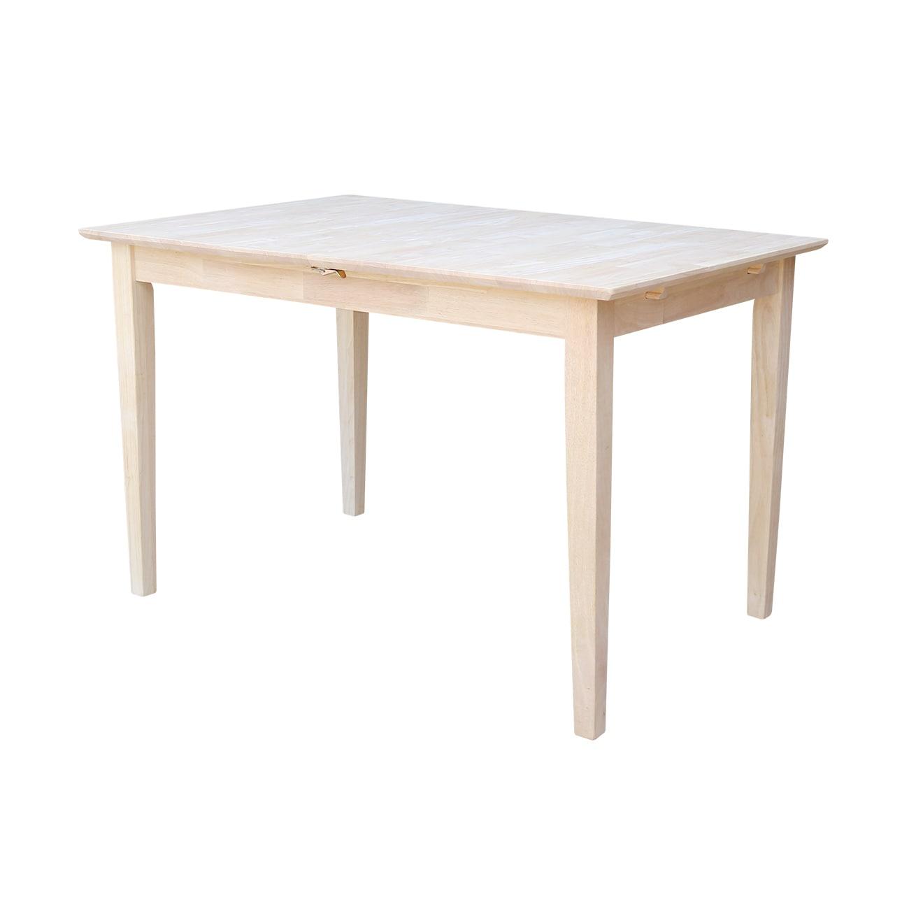 International Concepts Unfinished Rectangular Shaker Dining Table