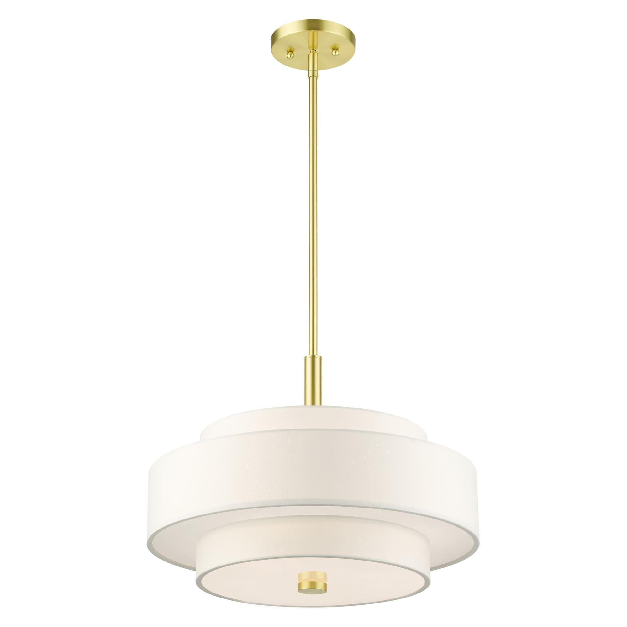Livex Lighting Meridian 4 - Light Chandelier in  Satin Brass