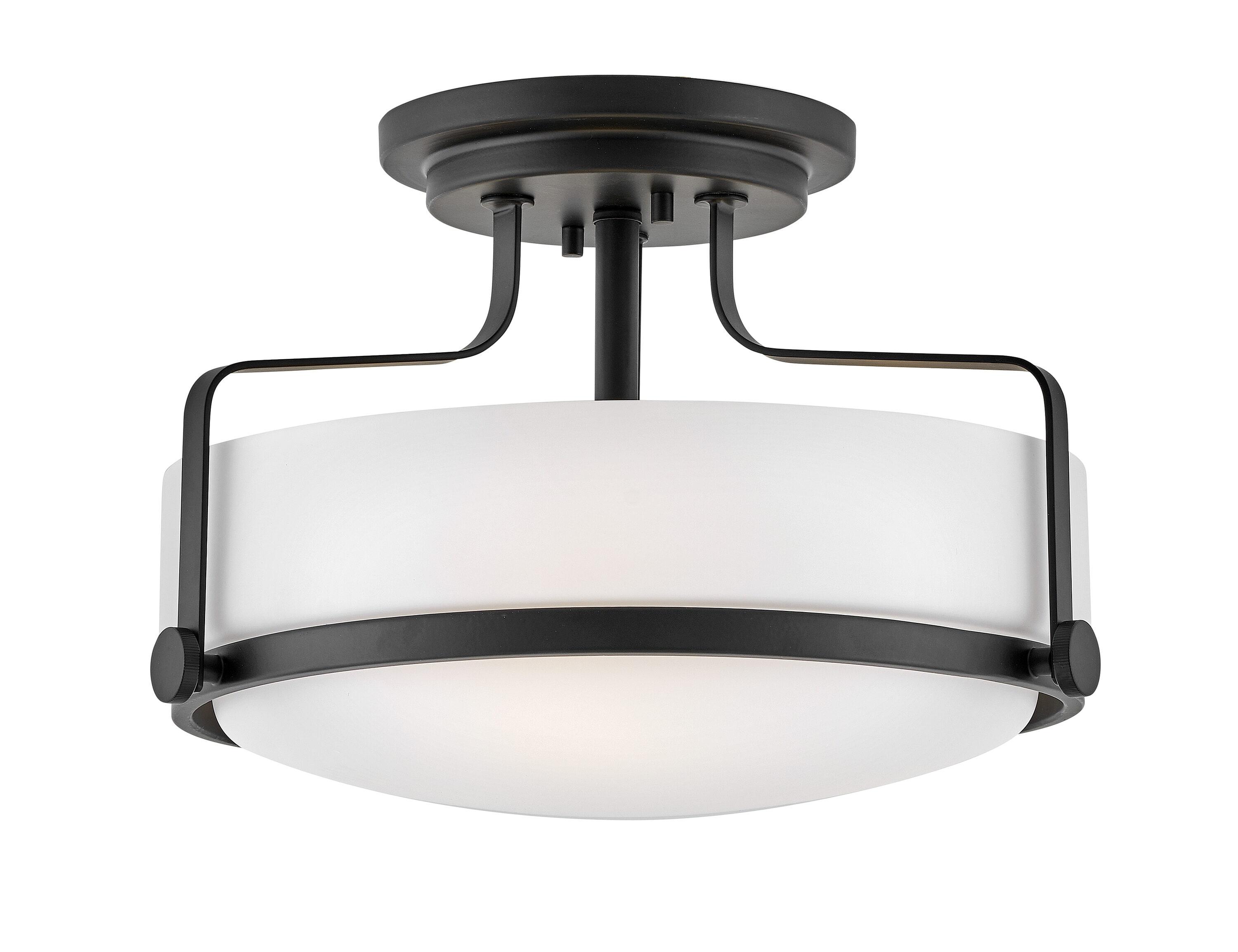 Harper 14.5-in 3-Light Semi-Flush Mount Retro Ceiling Light
