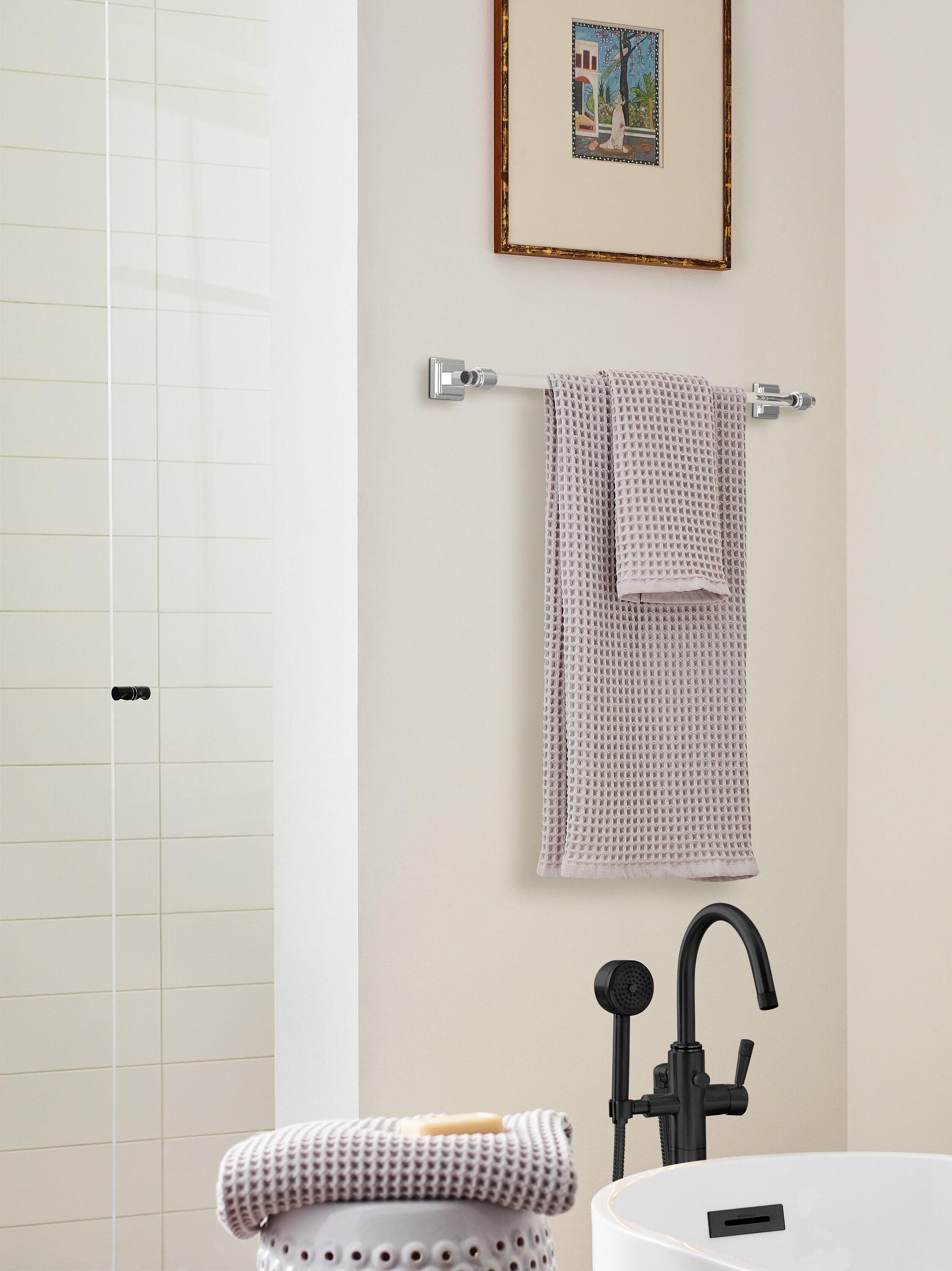 Amerock Glacio Clear/Polished Nickel 24 inch (610mm) Towel Bar