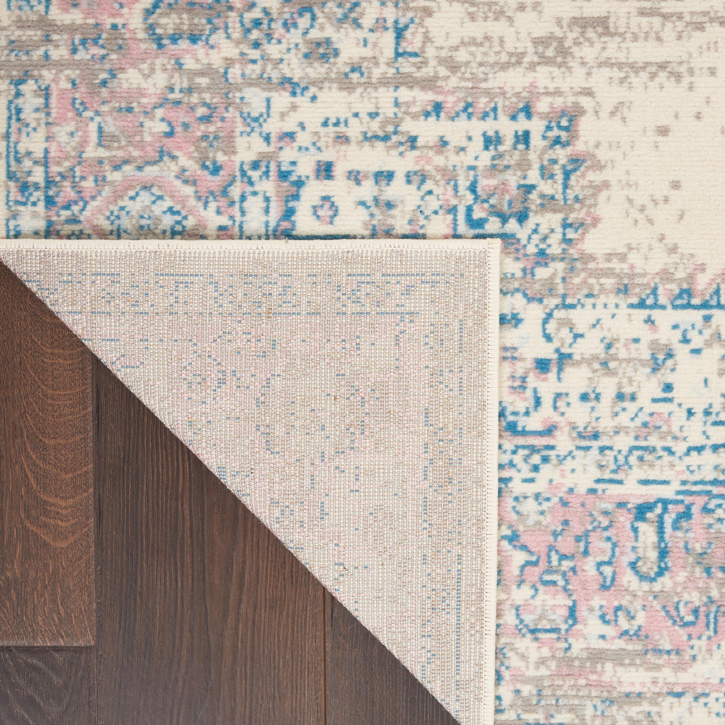 Nourison Grafix GRF14 Ivory/Pink Indoor Area Rug 6' x 9'