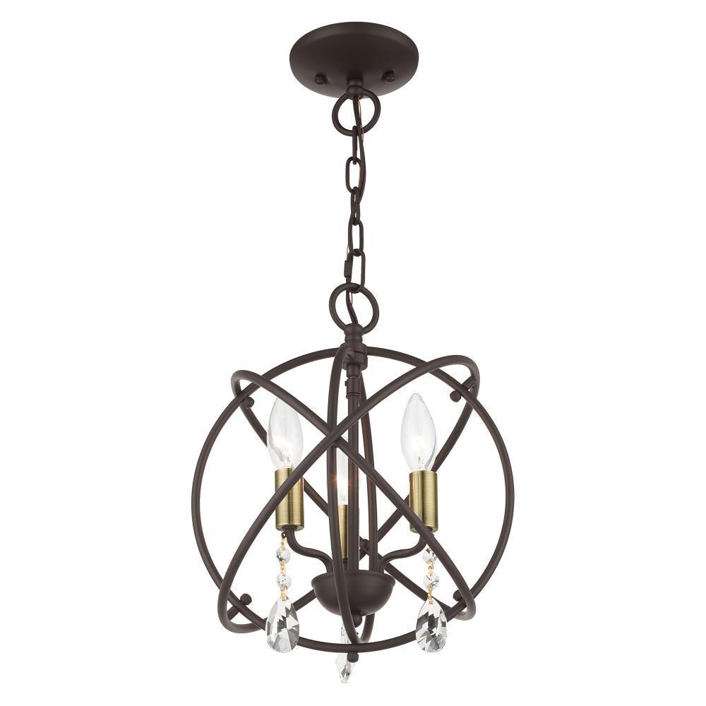 Livex Lighting Aria 3 - Light Chandelier in  Bronze