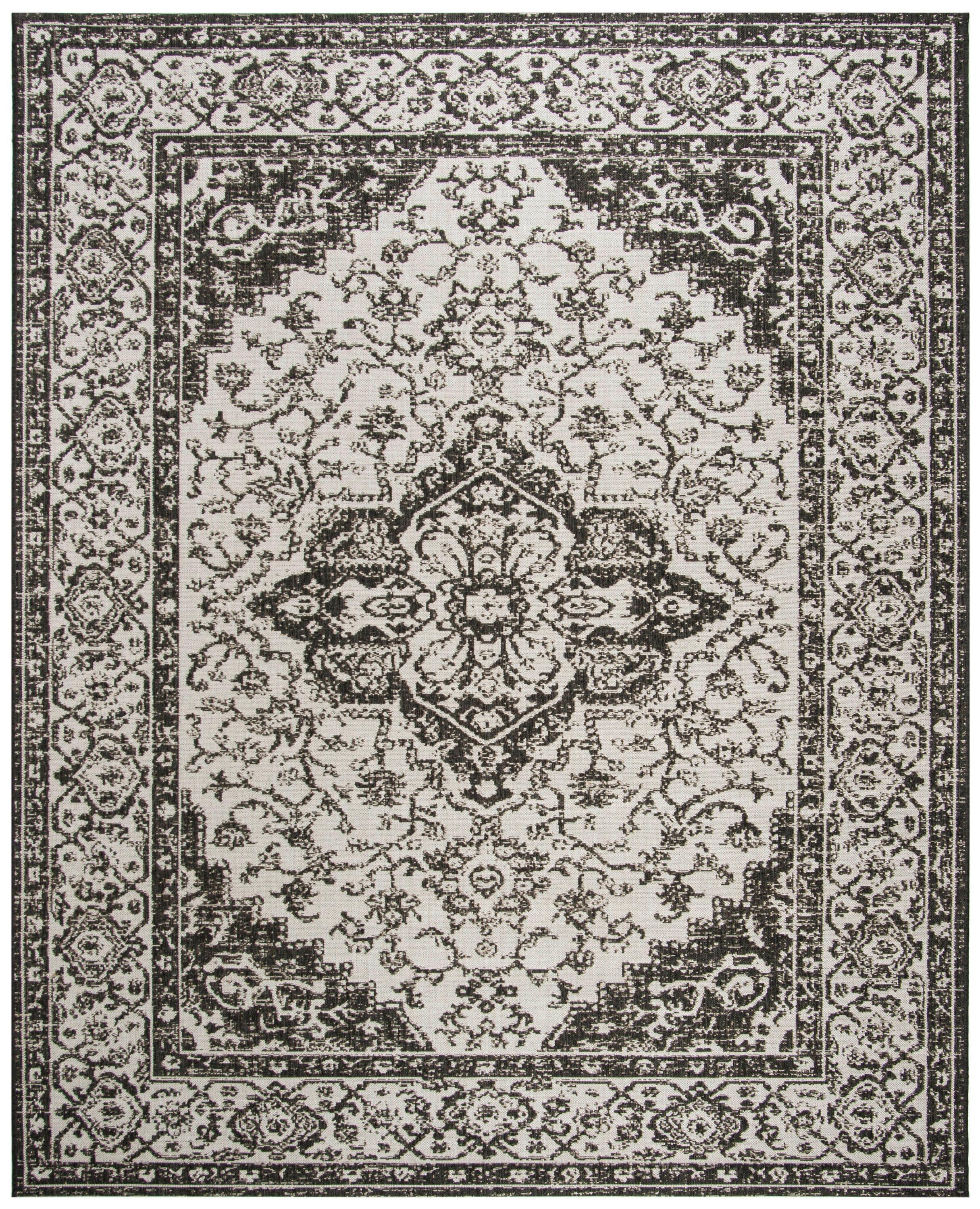 SAFAVIEH Linden Andreas Traditional Area Rug, Light Grey/Charcoal, 8' x 10'