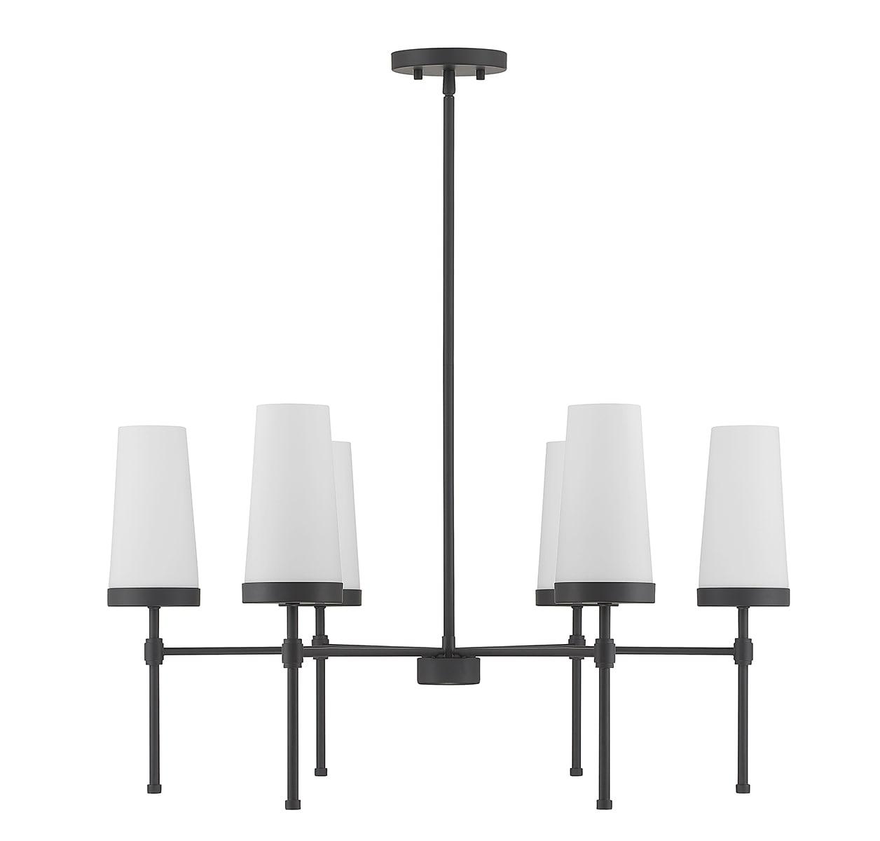 Savoy House Haynes 6 - Light Chandelier in  Matte Black