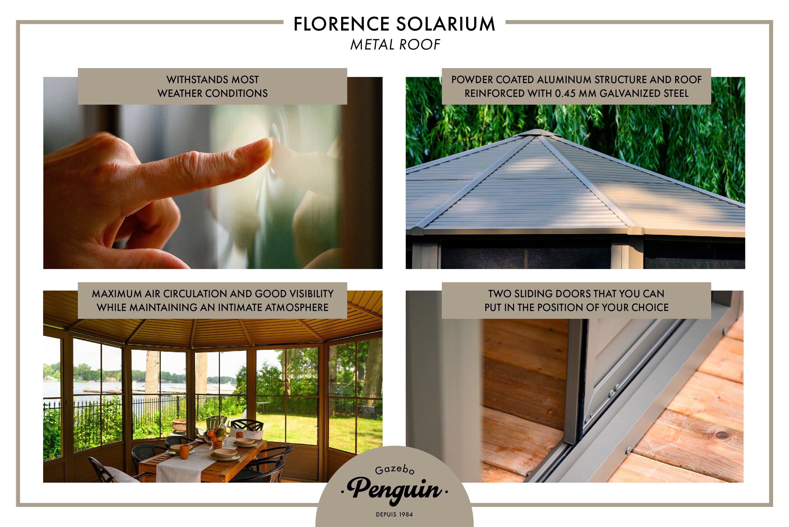 Gazebo Penguin Florence Solarium with Metal Roof