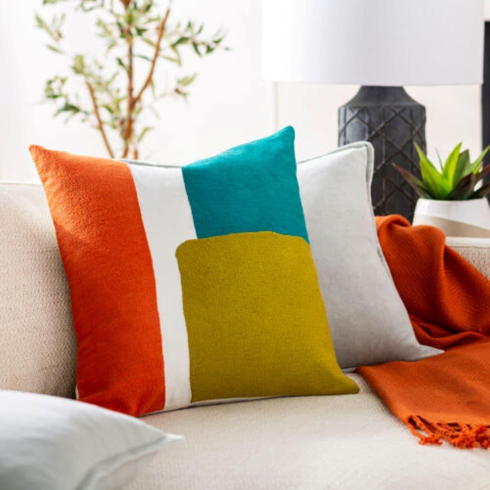 Harvey Square 20" Embroidered Kids Decorative Pillow