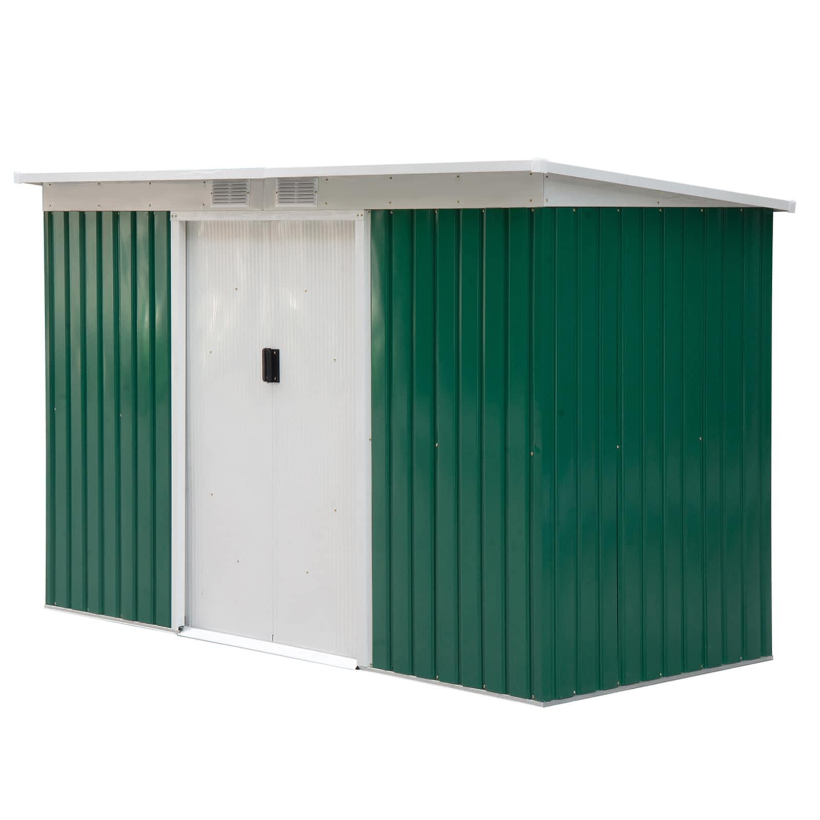 Outdoor Lean-To Metal Storage Shed