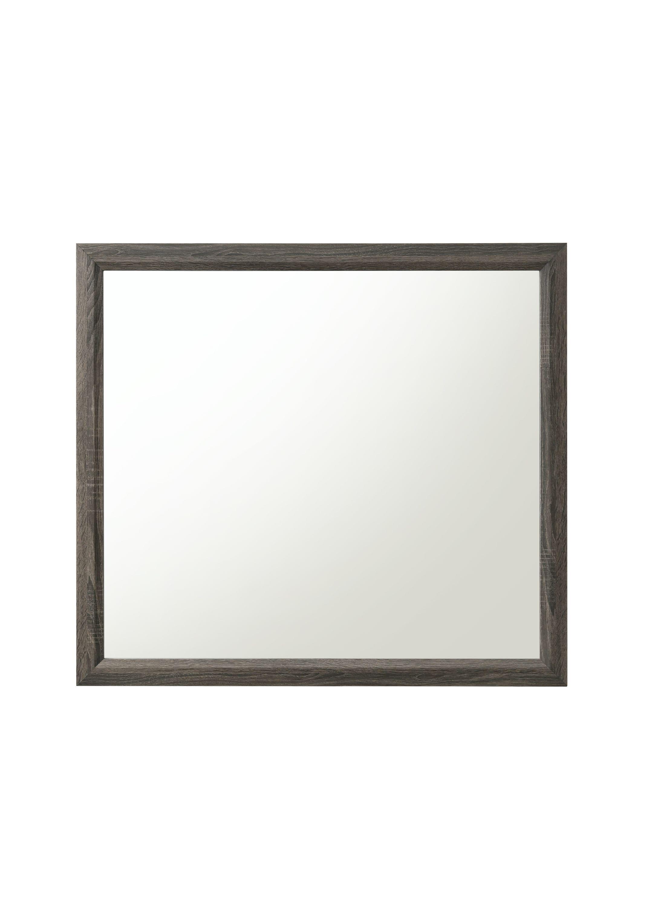 Weathered Gray Full Length Wood Framed Mirror