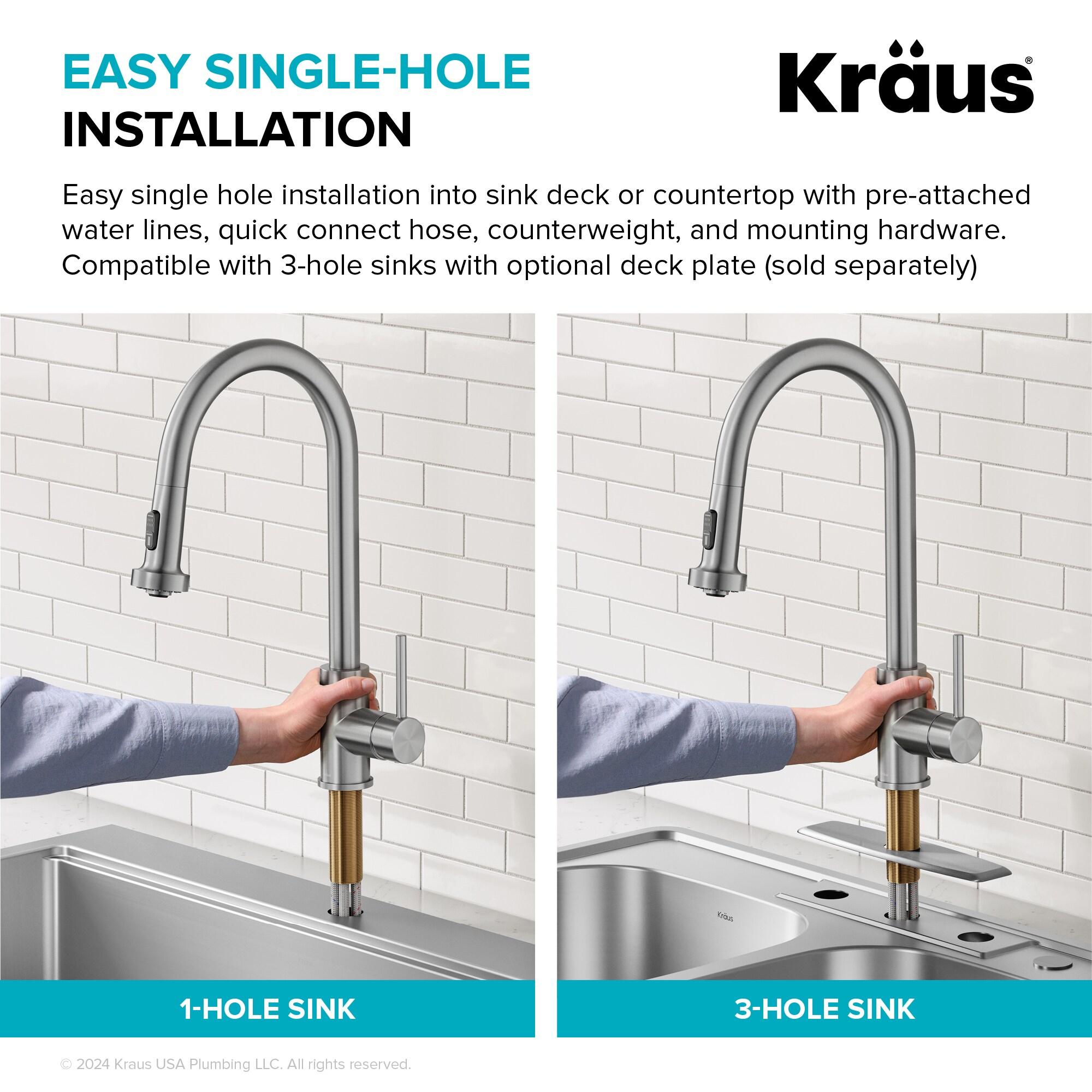 KRAUS Bolden Motion Sensor Single Handle Pull Down Touchless Kitchen Faucet