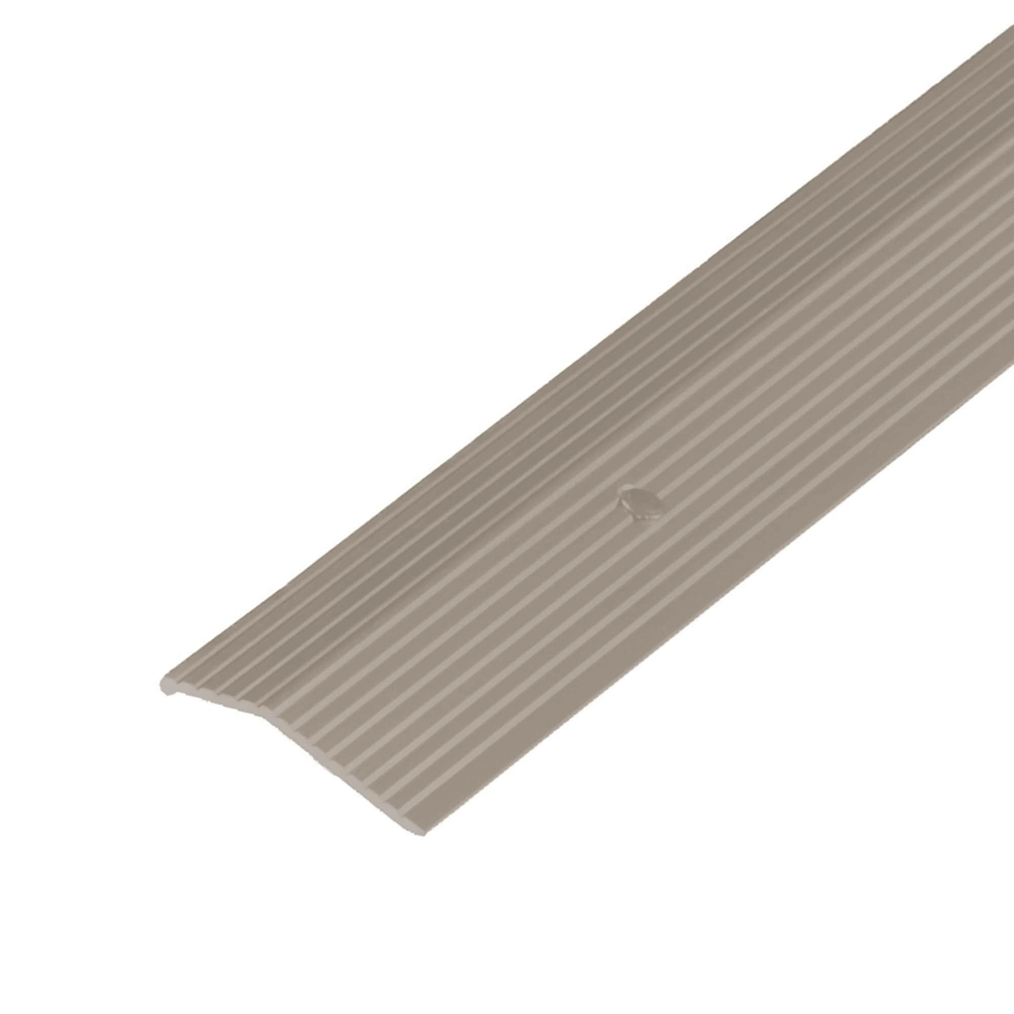 Pewter Fluted Aluminum Indoor Carpet Trim, 36-inch Length