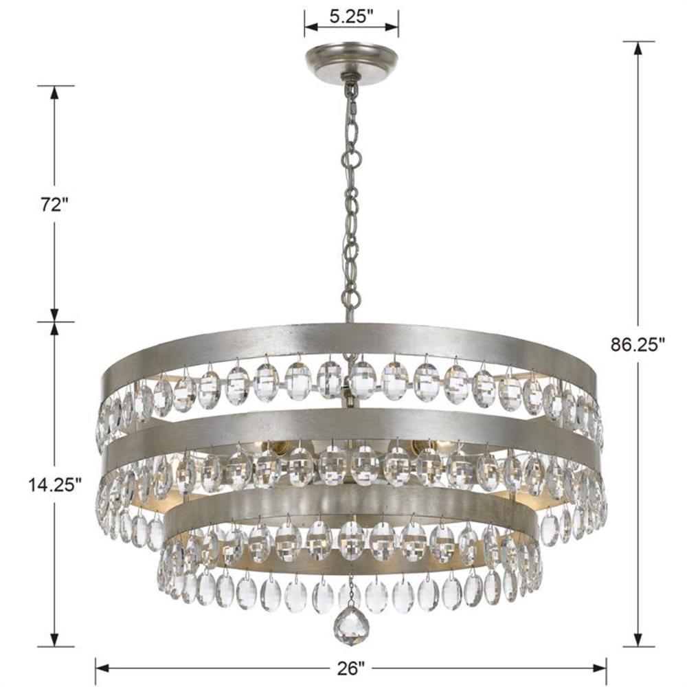 Crystorama Lighting - Six Light Chandelier - Chandelier - Perla - Six Light