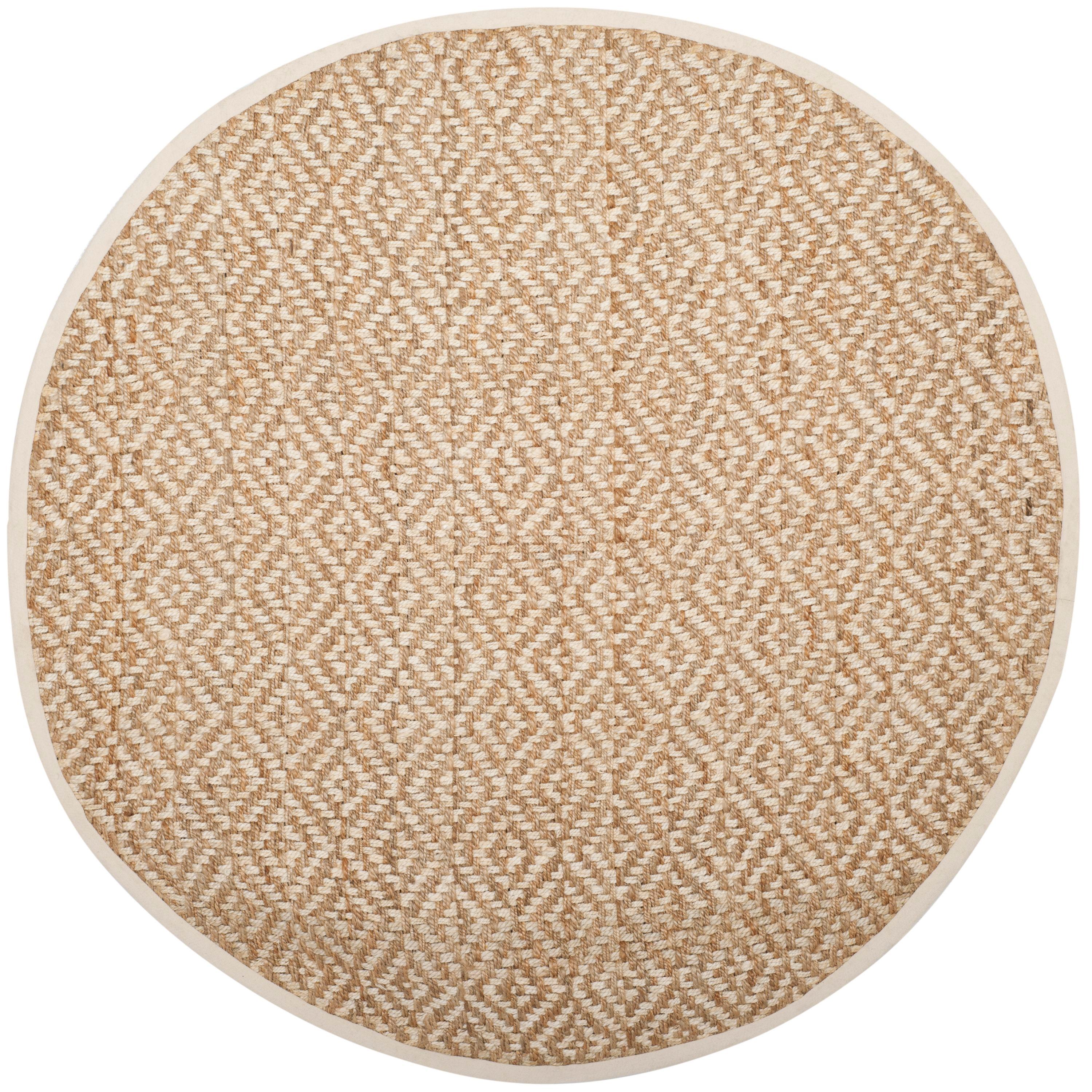 Natural Fiber NF261 Hand Woven Indoor Area Rug - Ivory/Natural - 6'x6' - Safavieh
