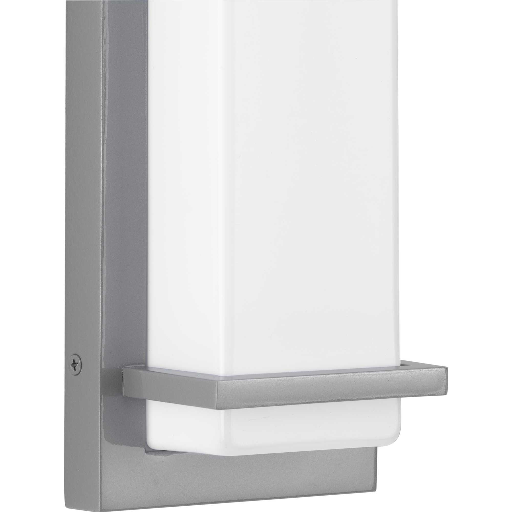 Progress Lighting Z-1080 LED Outdoor Sconce, 1 Light, Wall Light, Metallic Gray, Acrylic Shade