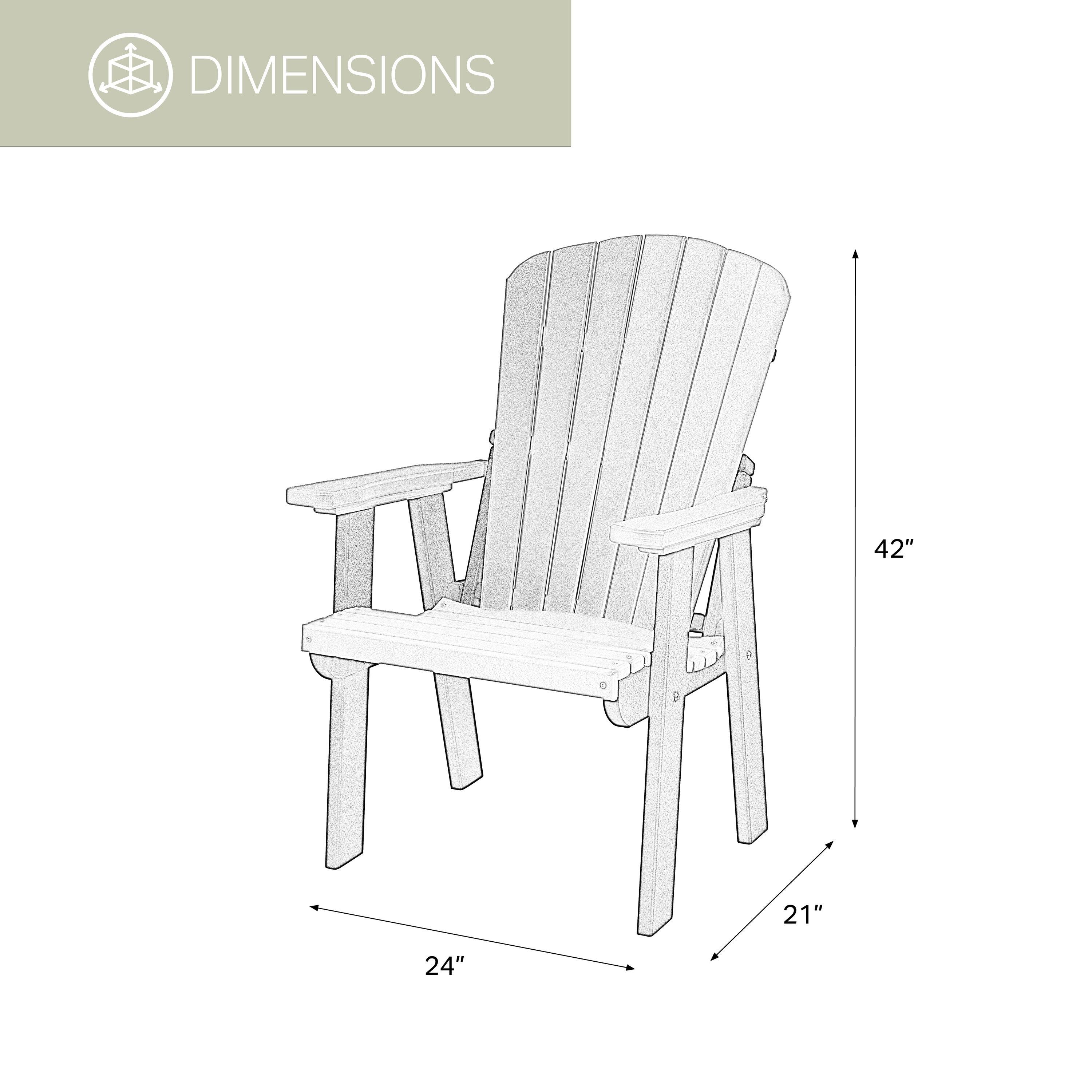 Outdoor Leisure Products Plastic Adirondack Chair