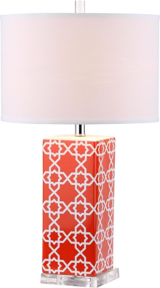 Quatrefoil Table Lamp (Set of 2) - Orange - Safavieh.
