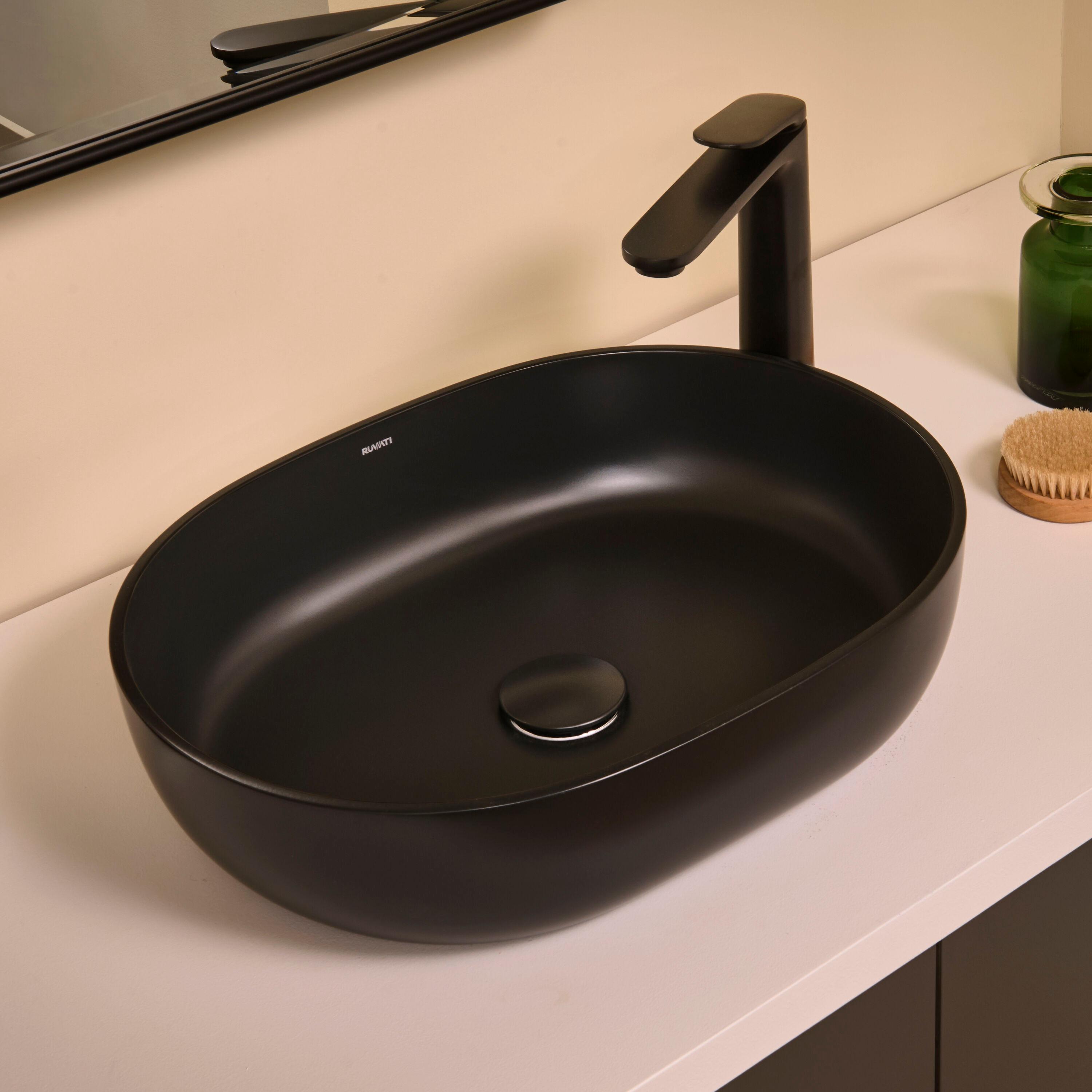 Ruvati 19-inch epiStone Solid Surface Modern Bathroom Vessel Sink