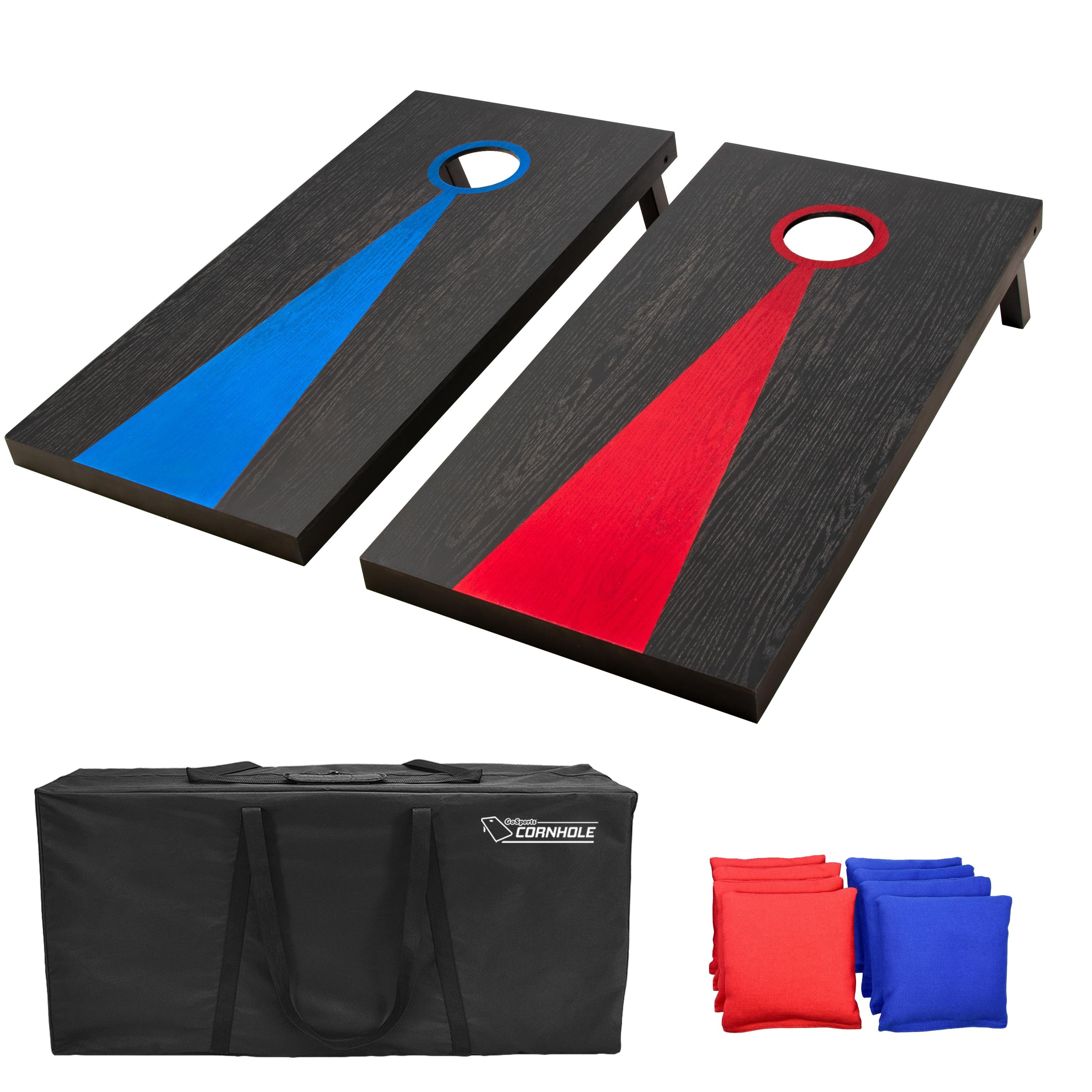 4' x 2' Regulation Size Solid Wood Cornhole Boards with Carrying Case