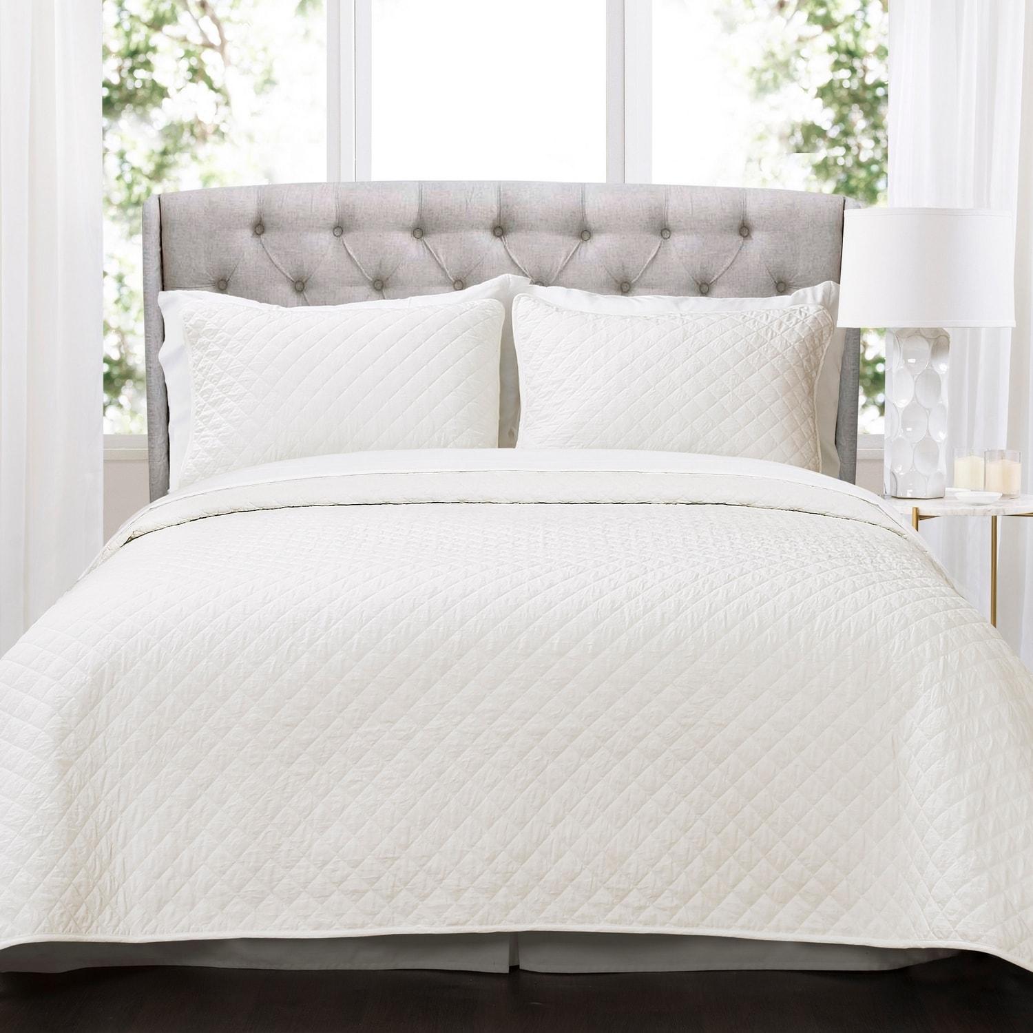 Lush Decor Ava Diamond Standard Cotton Modern & Contemporary Quilt Set