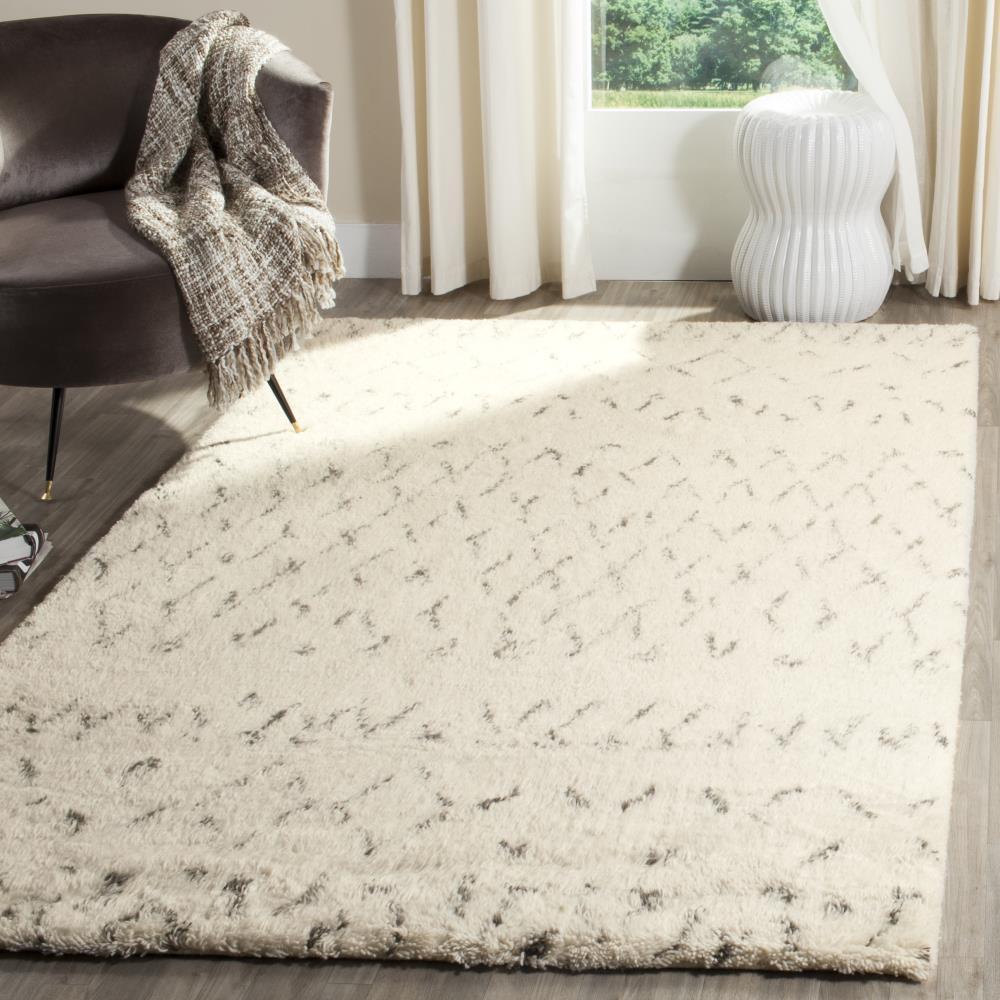 Safavieh CASABLANCA, IVORY / GREY, 6' X 6' Square, Area Rug, CSB851B-6SQ