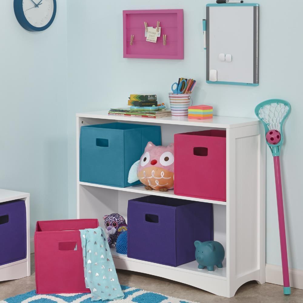 RiverRidge Kids Playroom Horizontal Toy Organizer Bookshelf with Open Storage Shelves