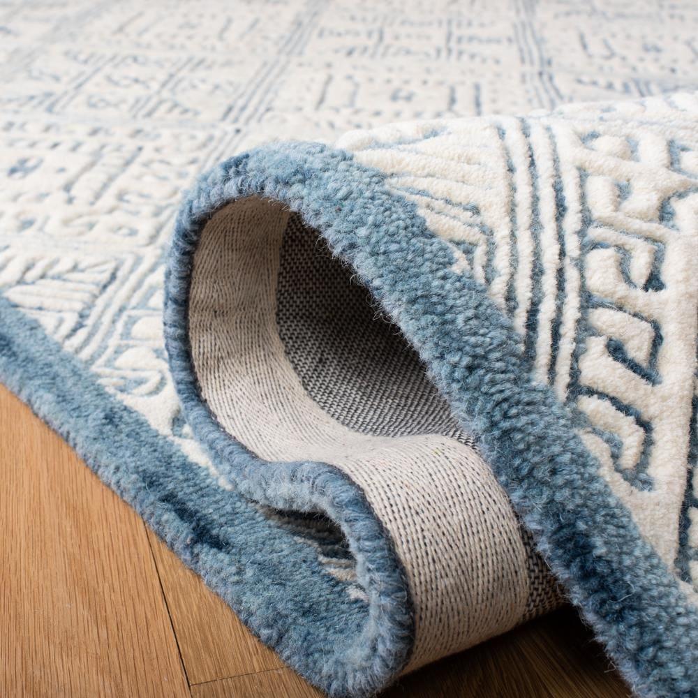 Glamour GLM660 Hand Tufted Area Rug - Blue/Ivory - 6'x6' - Safavieh.