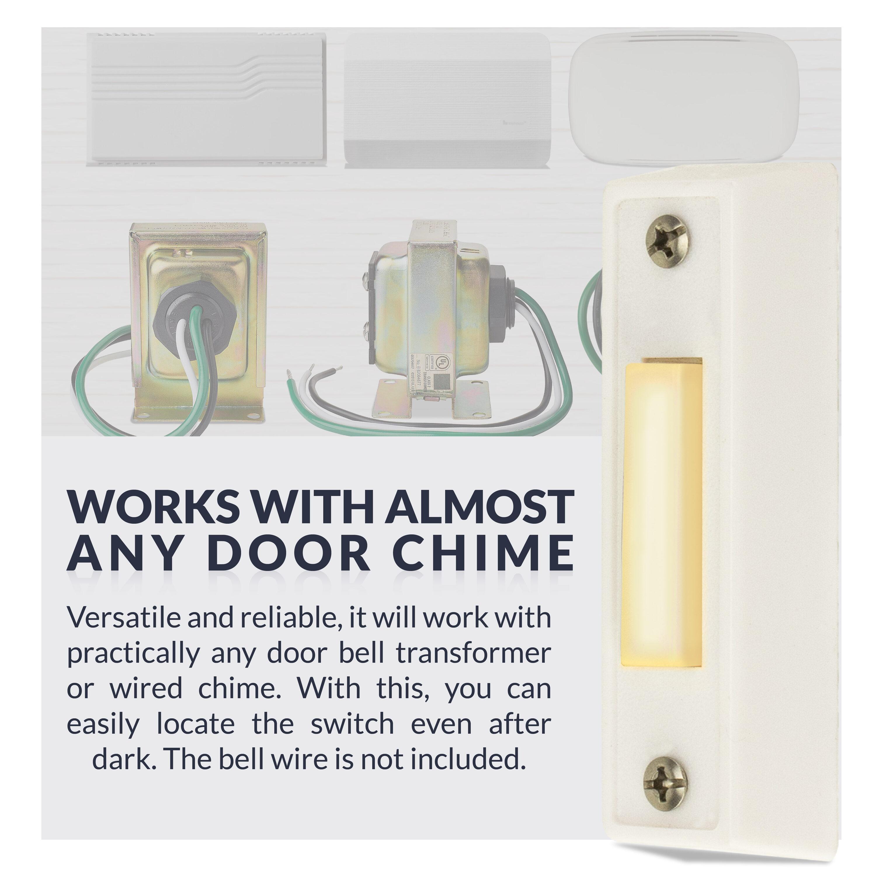 Newhouse Hardware White Doorbell replacement button