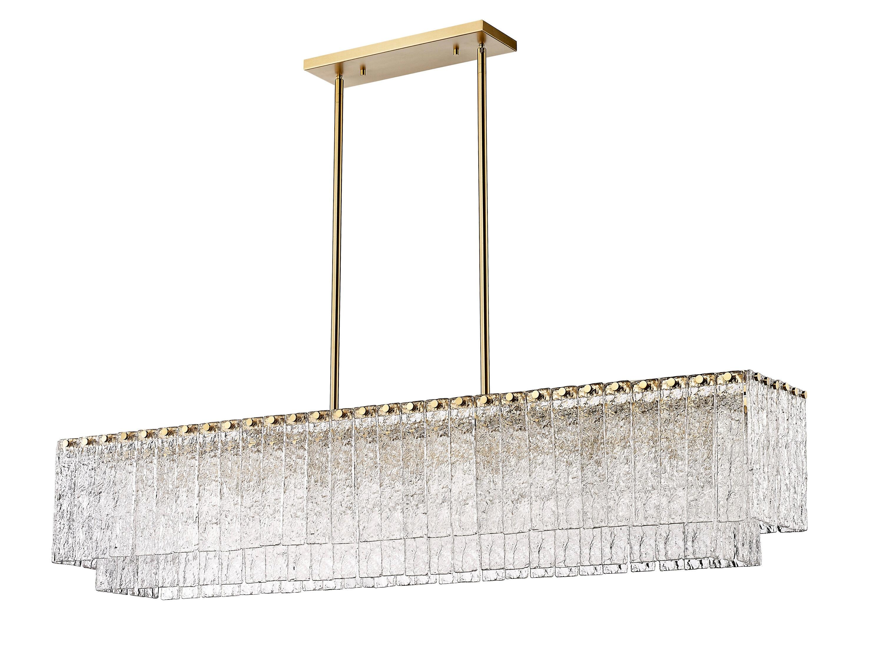 Z-Lite Glacier 7 - Light Island Pendant Light in  Modern Gold