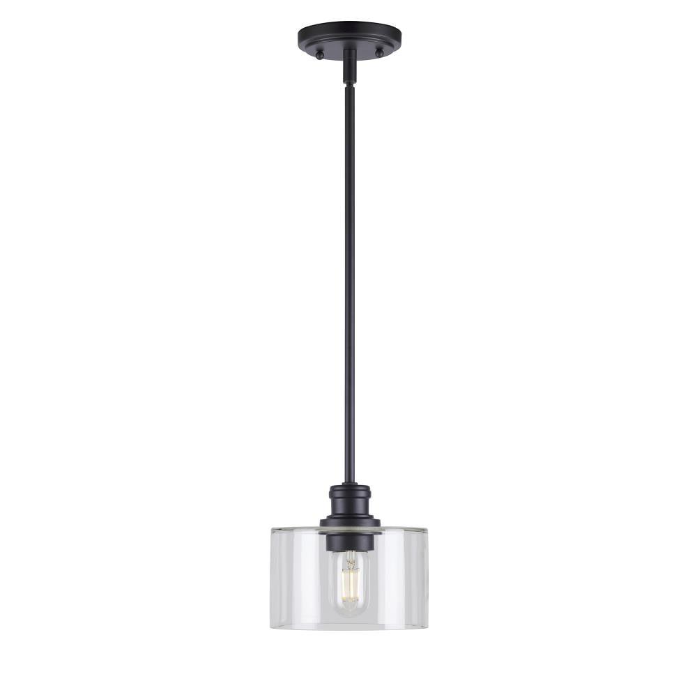 Forte Lighting 2748-01 Zane 7" Wide Mini Pendant - Black