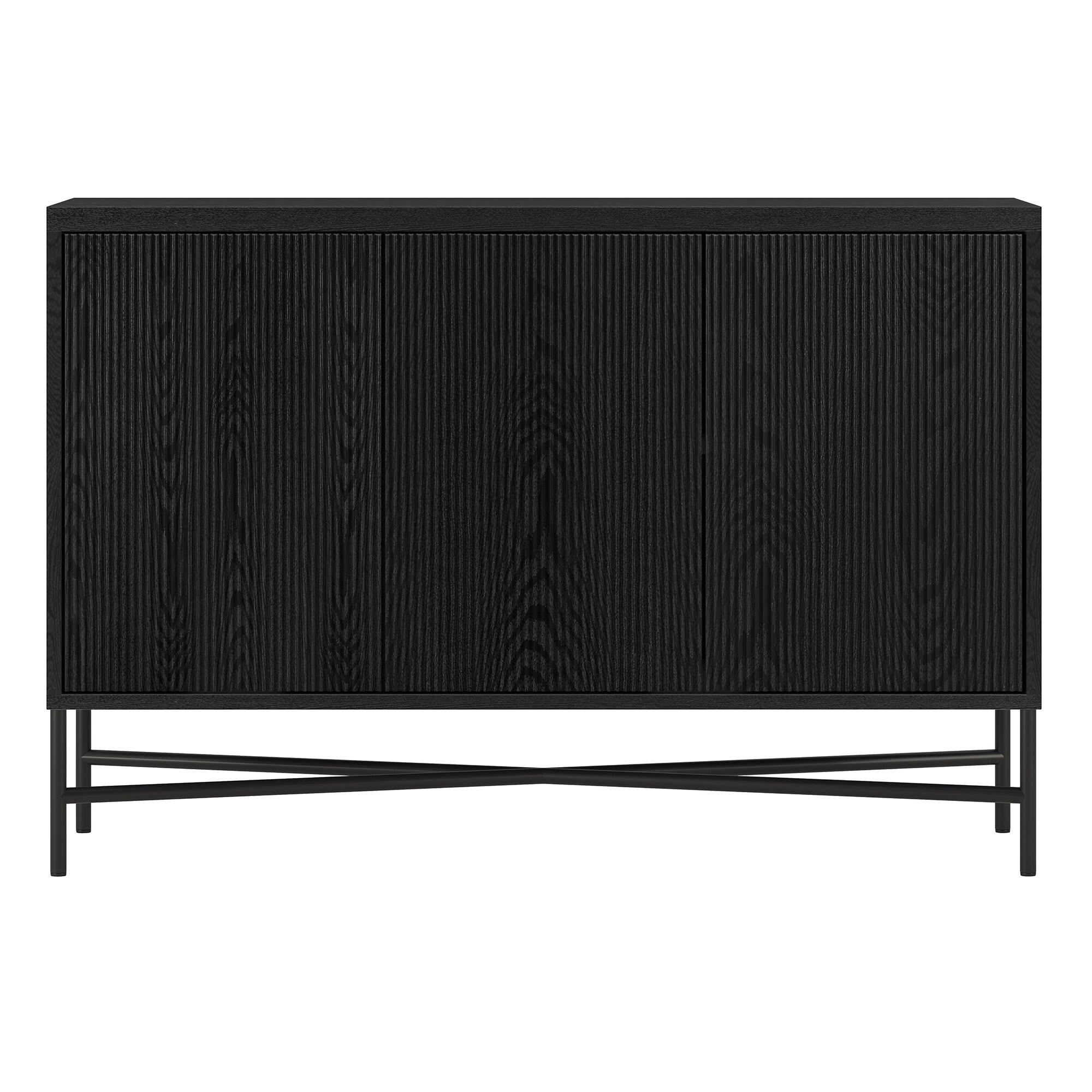 Evelyn&Zoe 48" Modern Contemporary Buffet Table Black