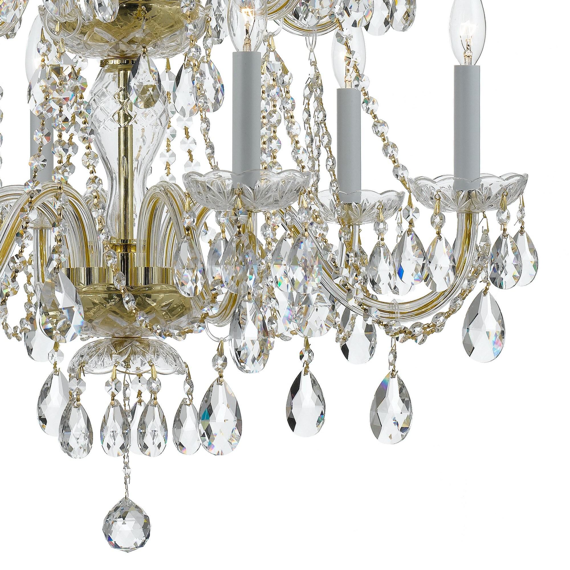 Crystorama Lighting Traditional Crystal 12 - Light Chandelier in  Polished Brass