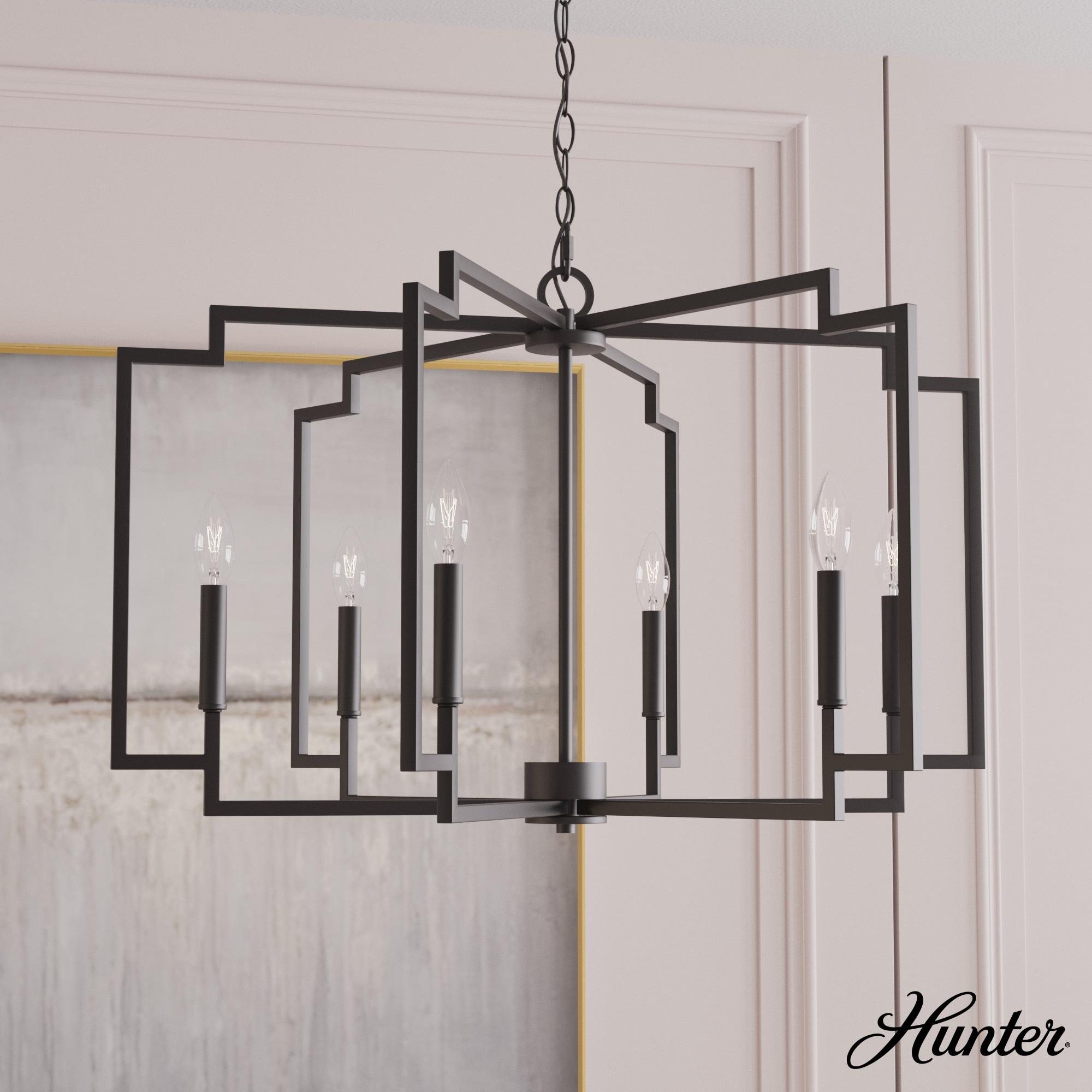 Hunter Fan Hunter 30 Inch Zoanne 6 Light Chandelier Ceiling Light Fixture