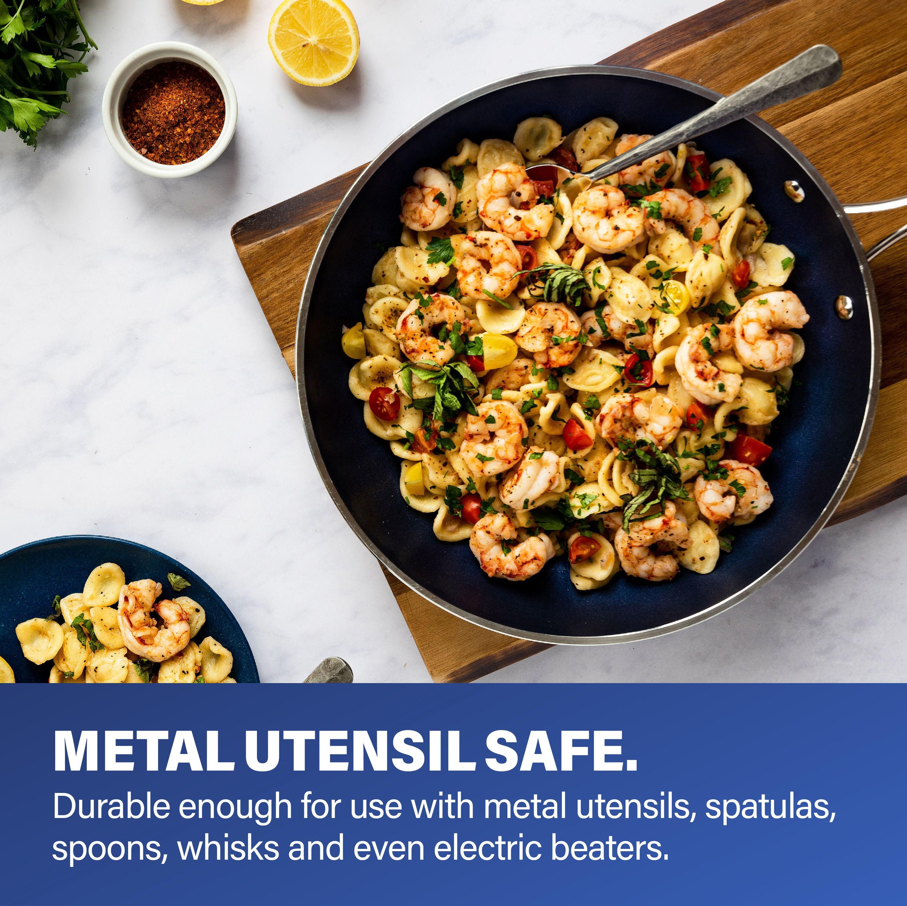 Granitestone Blue 20 Piece Aluminum Non Stick Cookware & Bakeware Set with Ultra Nonstick Surface, Oven & Dishwasher Safe