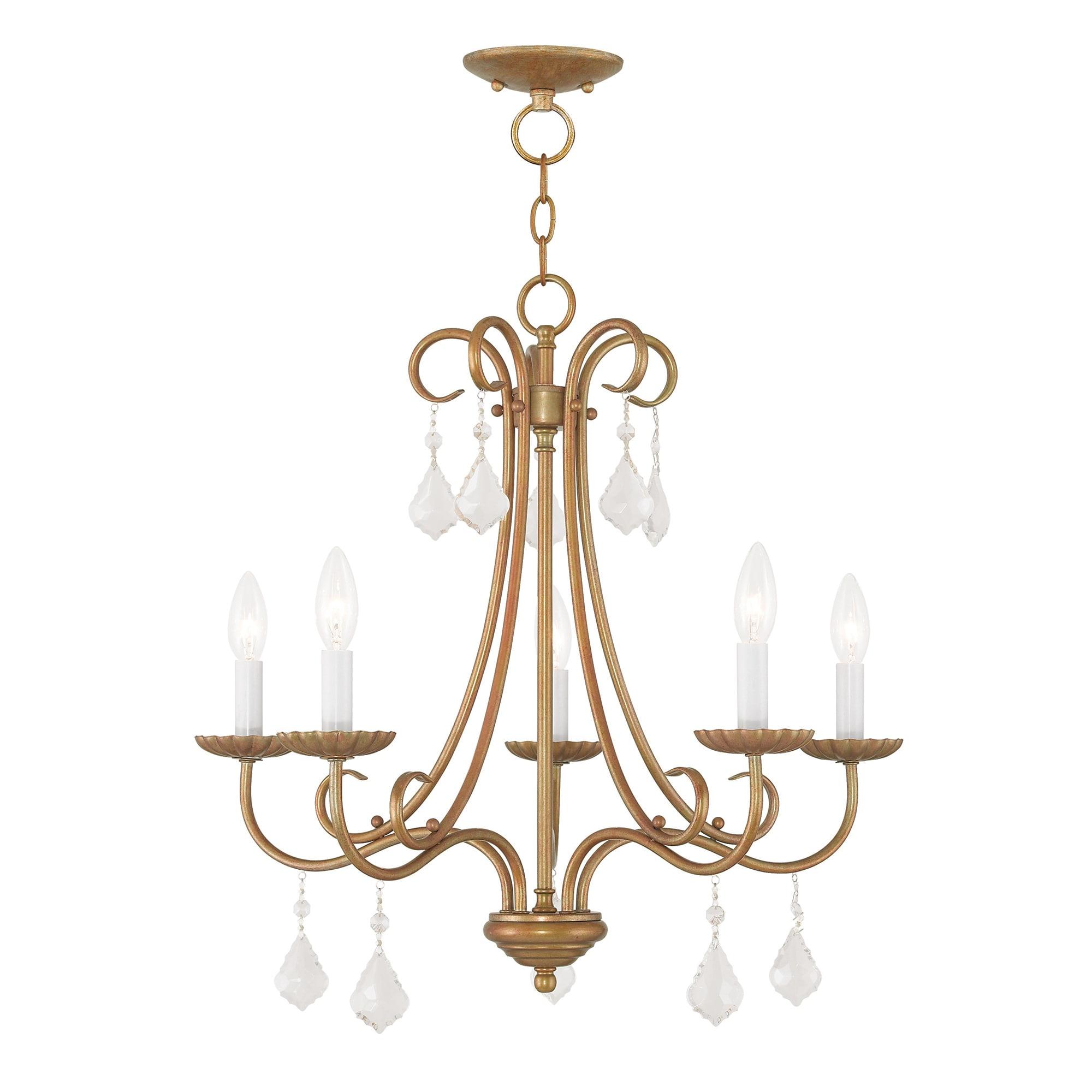 Livex Lighting Daphne 5 - Light Chandelier in  Antique Gold Leaf