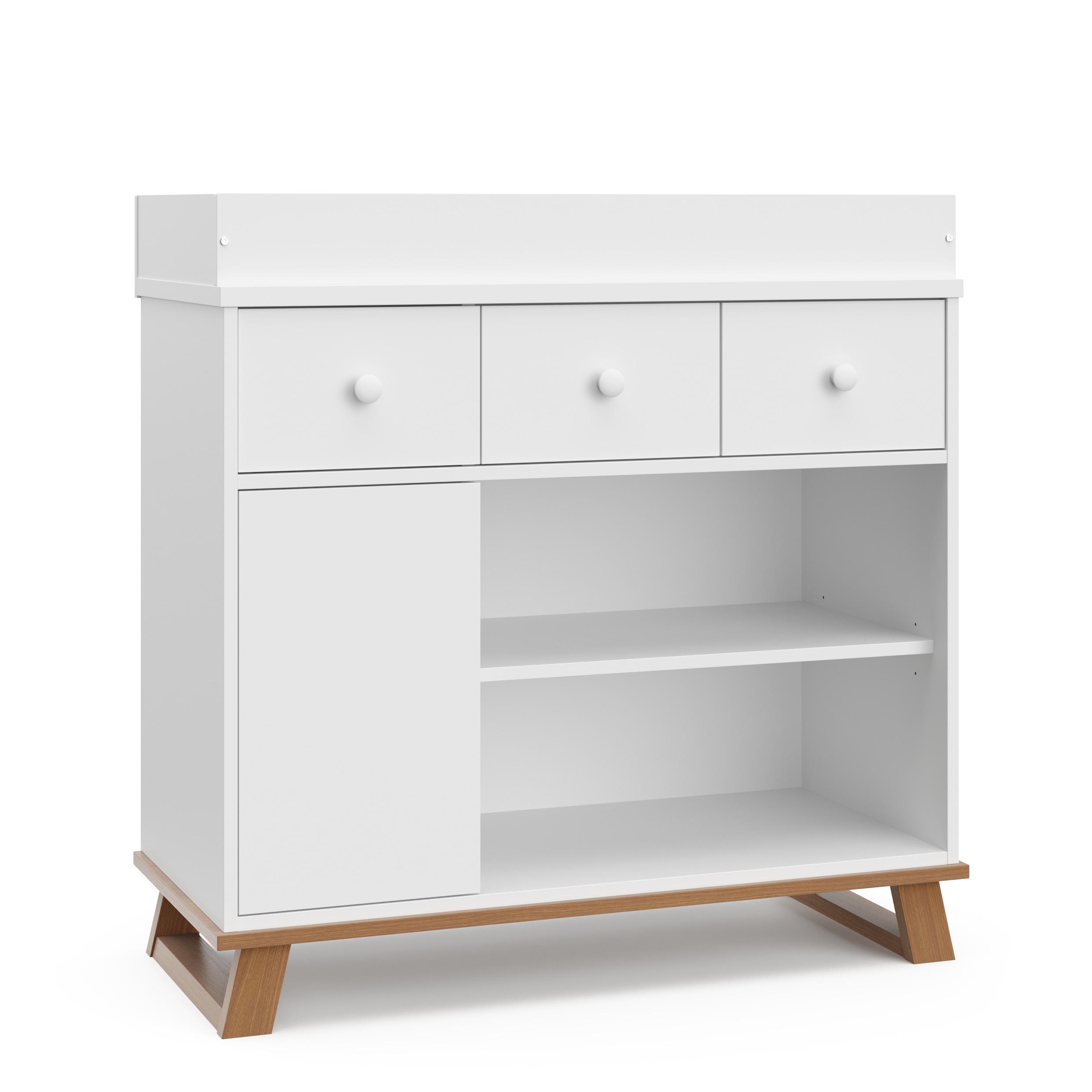 Storkcraft Modern 2 Drawer Dresser with Removable Changing Topper