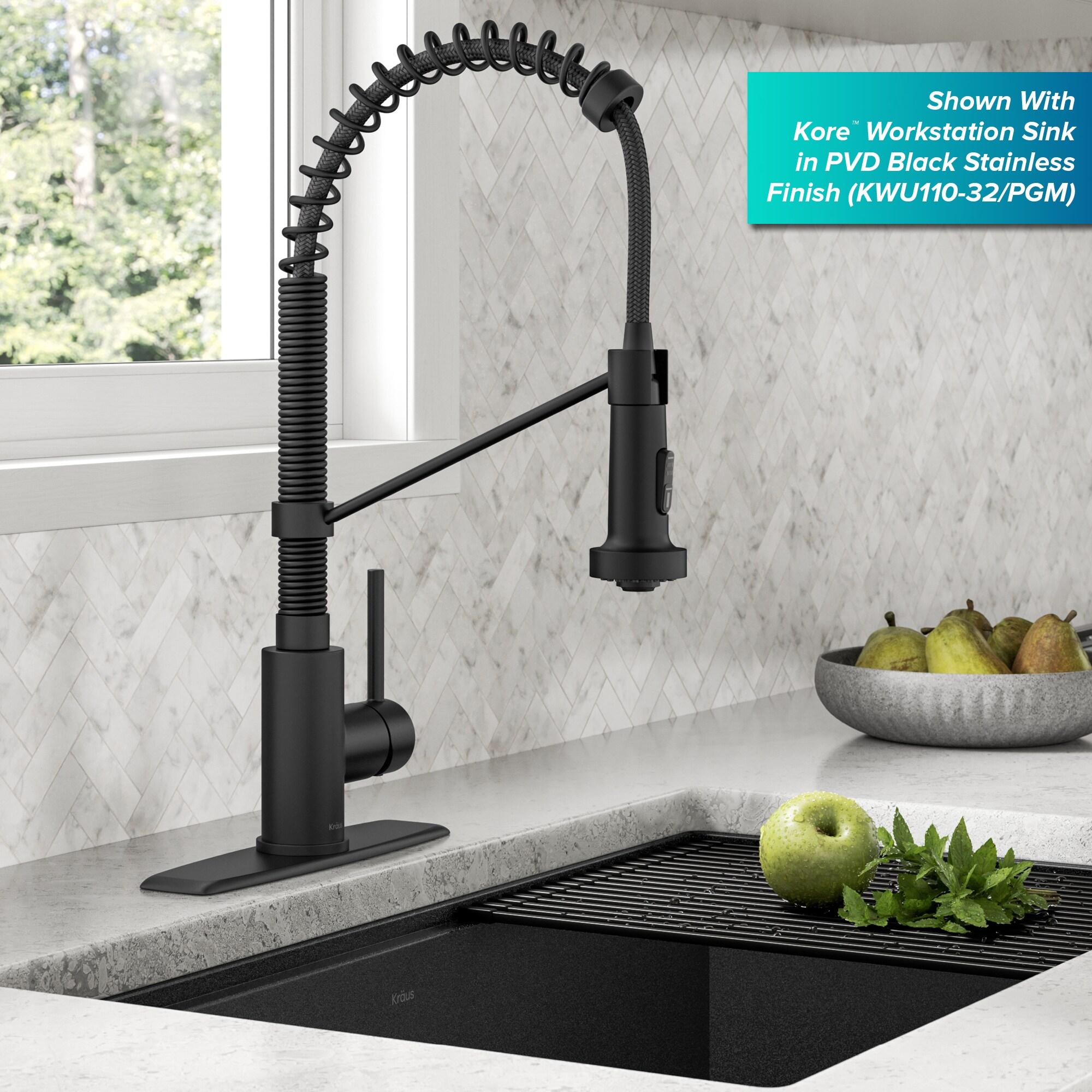 KRAUS Bolden Commercial Style 2-Function Single Handle Pull Down Kitchen Faucet