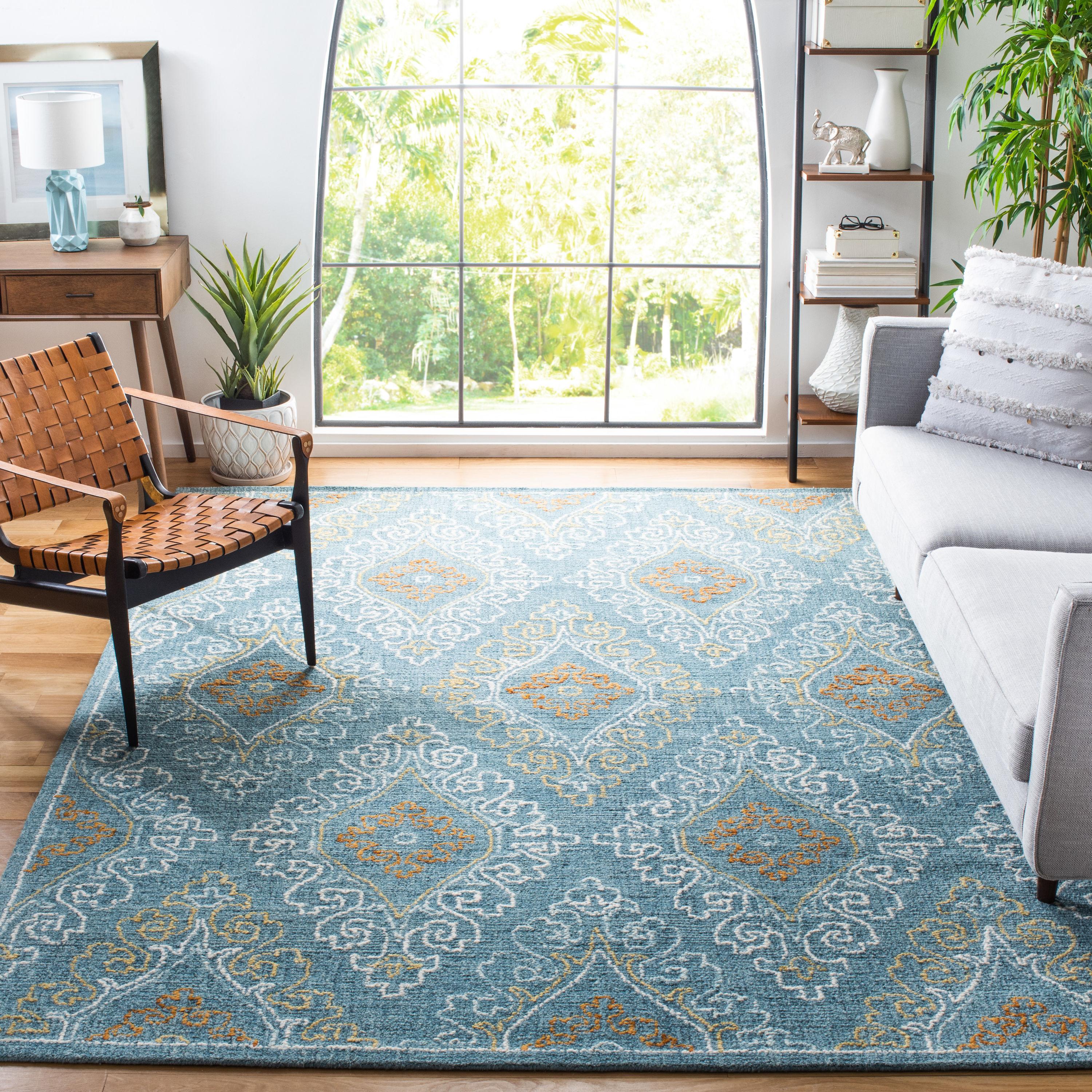 Safavieh Handmade Blossom Sueann Wool Rug 8' x 10' 8' x 10' Indoor, Handmade Living Room, Bedroom, Dining Room Rectangle