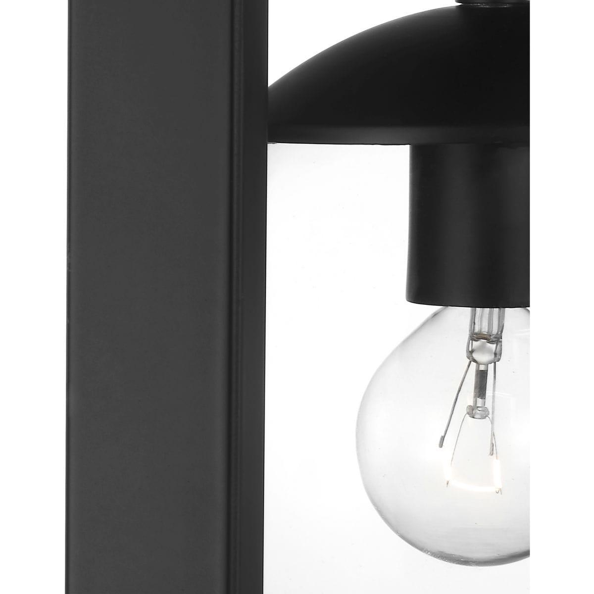 Progress Lighting Atwell 2-Light Pendant, Matte Black, Clear Globe Shades