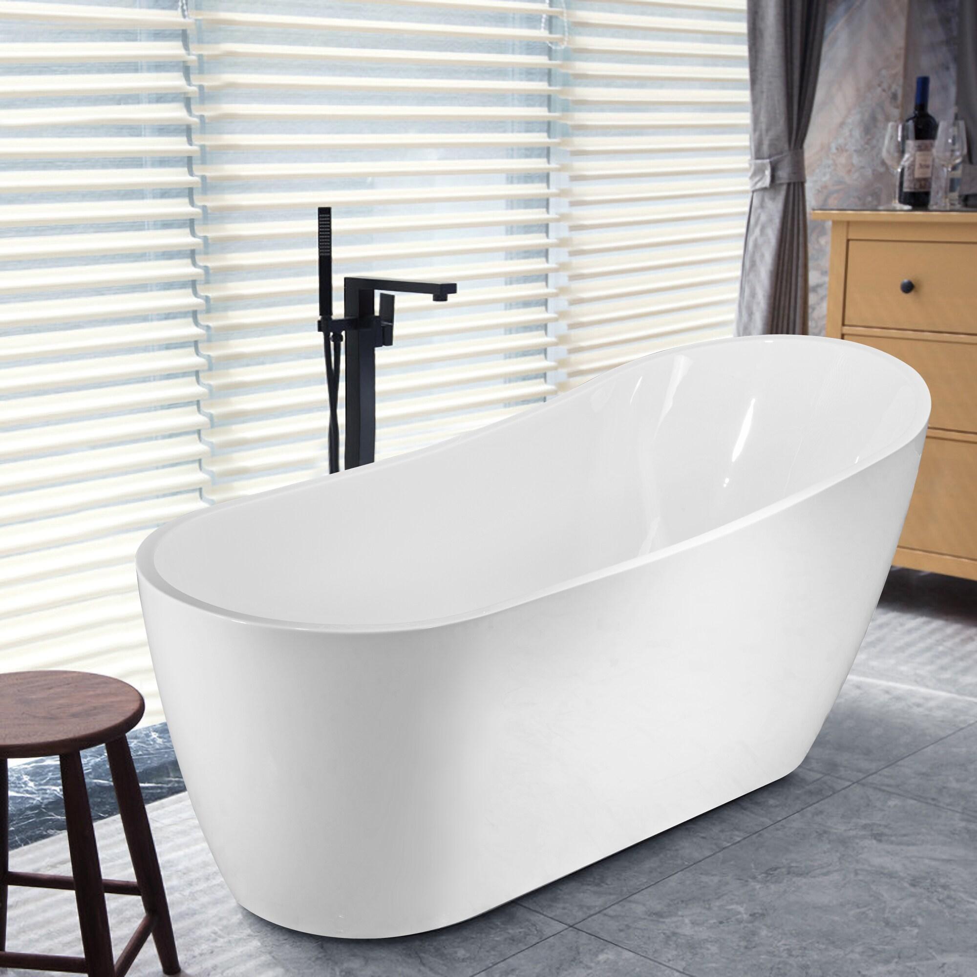 Amara Acrylic Freestanding Soaking Bathtub