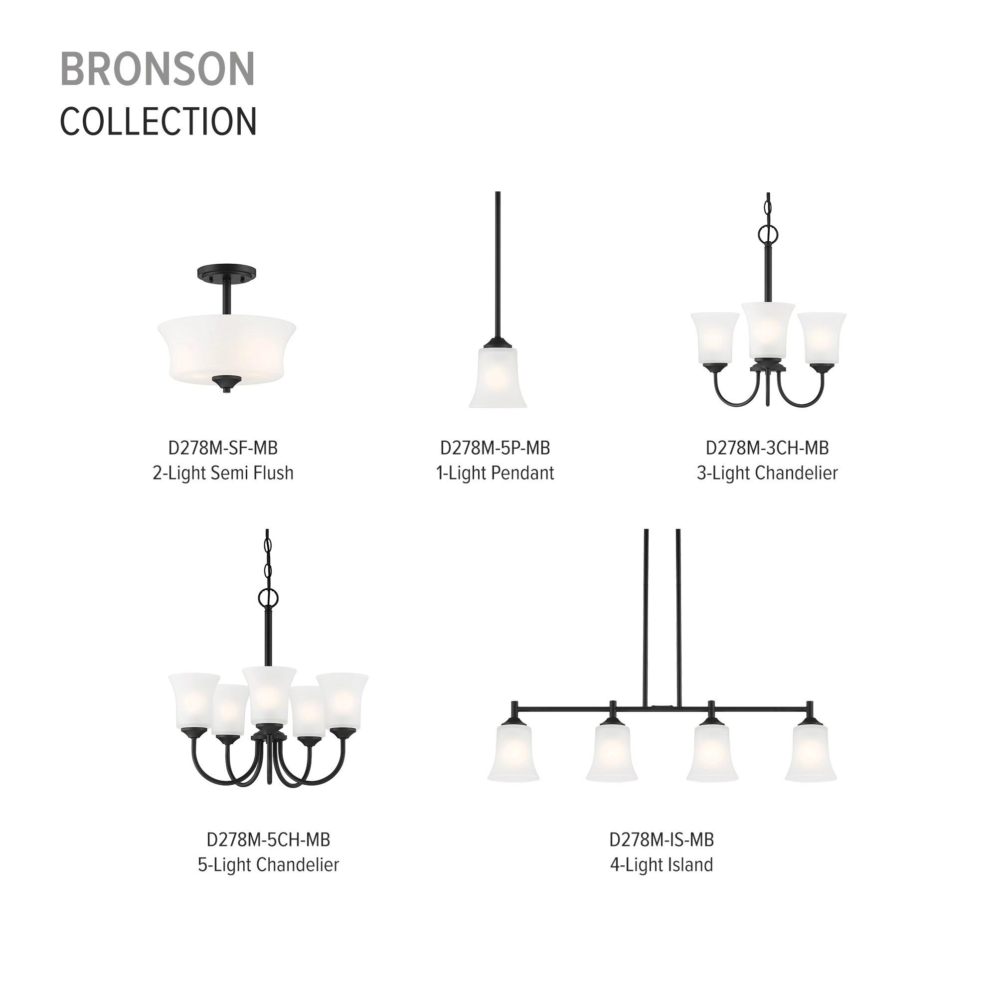 Designers Fountain Bronson 2 Light Brushed Nickel Semi Flush Mount Ceiling Light, D278M-SF-BN