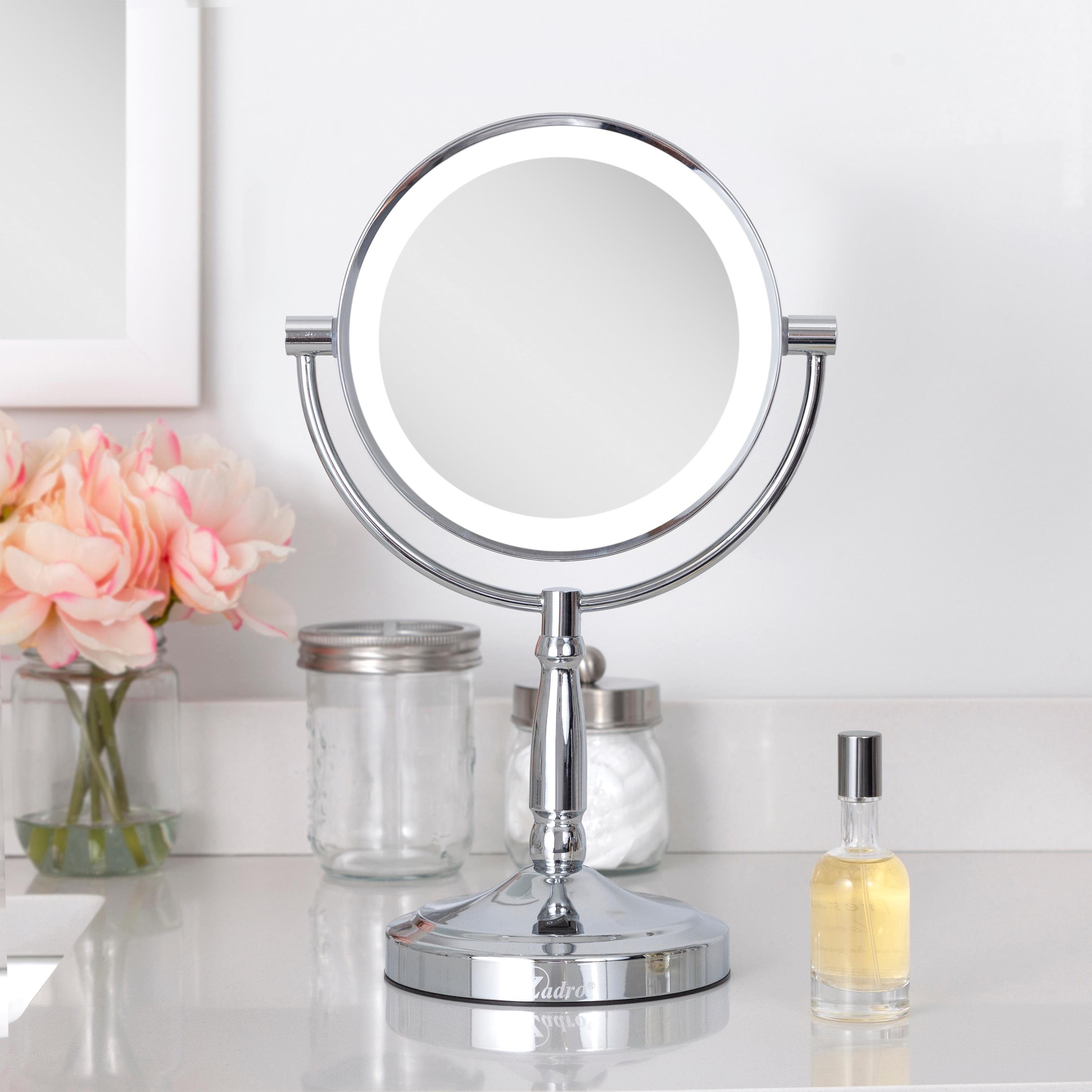 Zadro LED Lighted Makeup Mirrors for Women w/ Magnification & Cordless