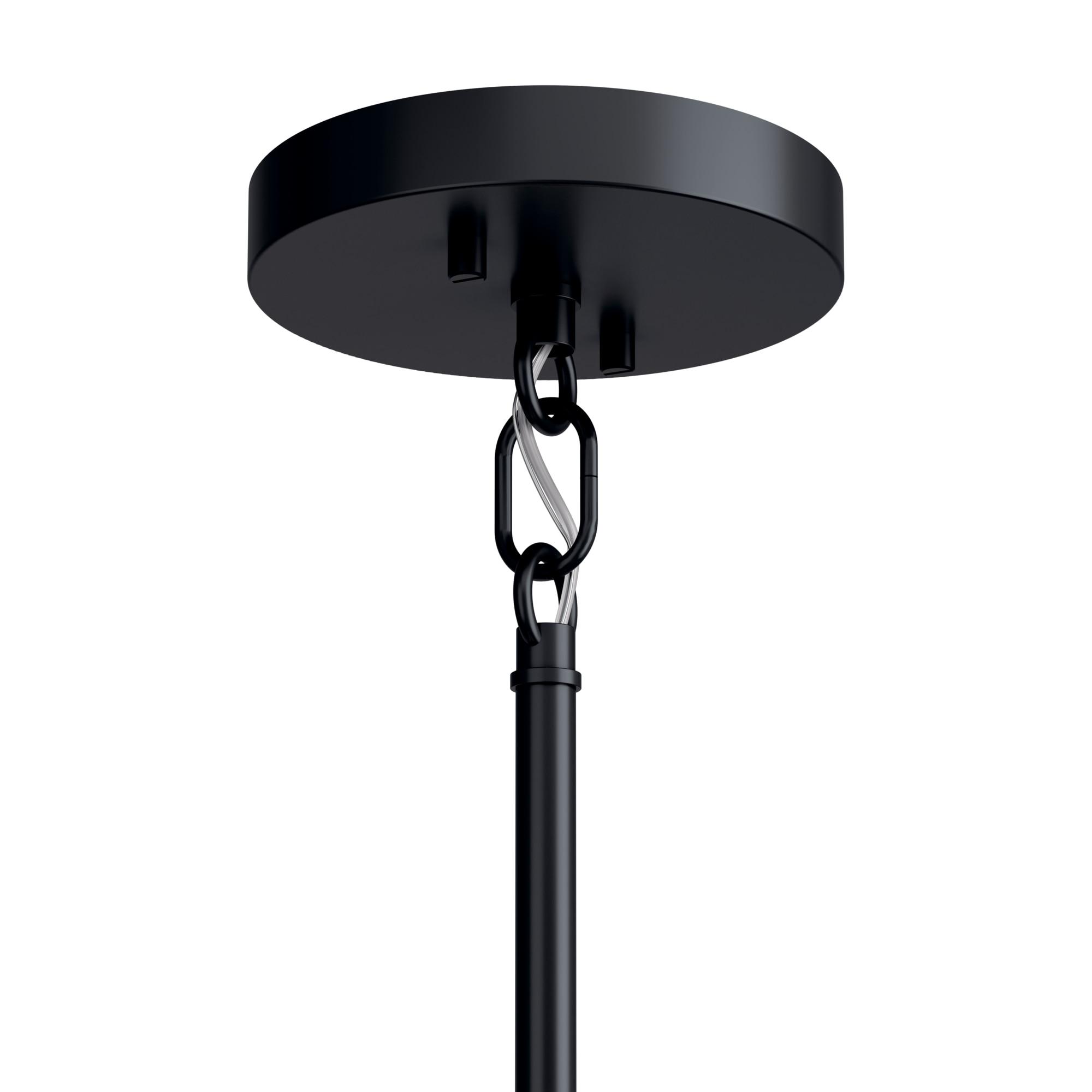 Black Mini 4-Light Candle Chandelier with Incandescent Bulbs