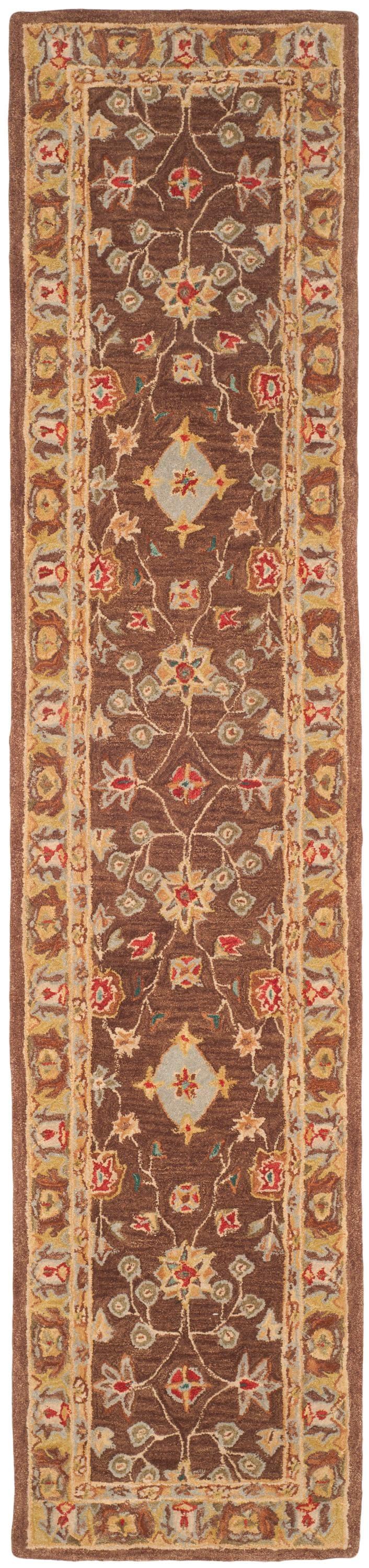 Anatolia AN562 Hand Tufted Indoor Runner Rug - Brown/Gold - 2'3"x14' - Safavieh