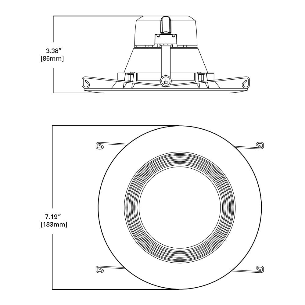 LT 5-inch and 6-inch Selectable 3CCT (3000-5000K) Integrated LED, White Recessed Light, Dimmable Retrofit Trim