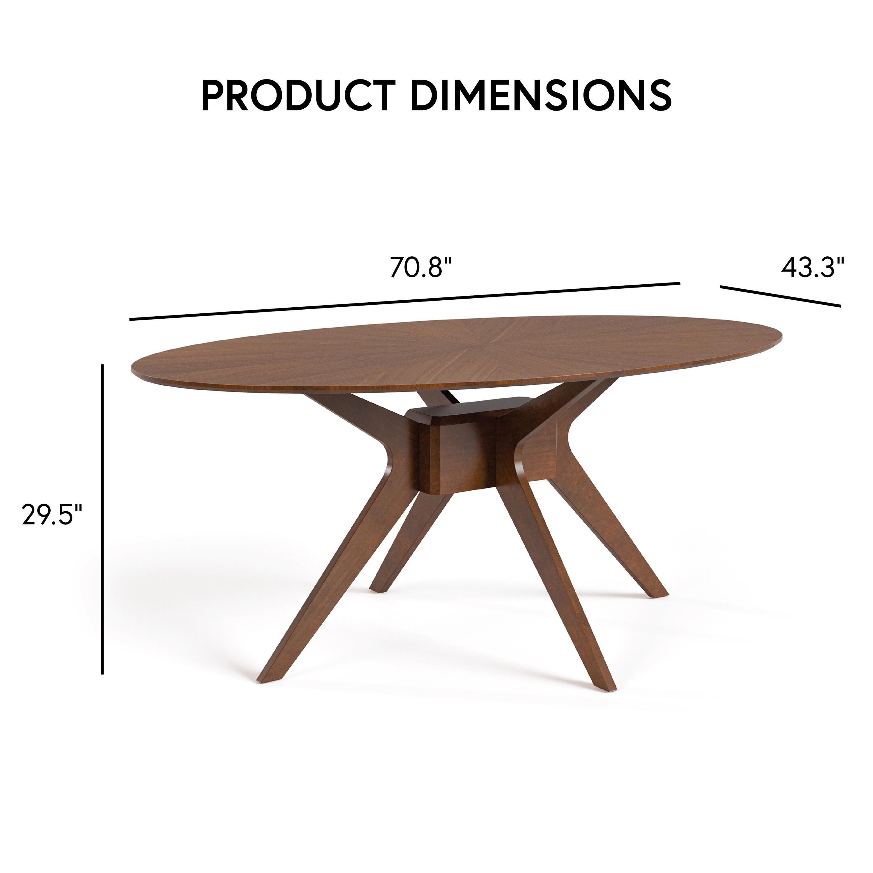 HOMES: Inside + Out 5pc Pearlcrest Mid-Century Modern Dining Table Walnut